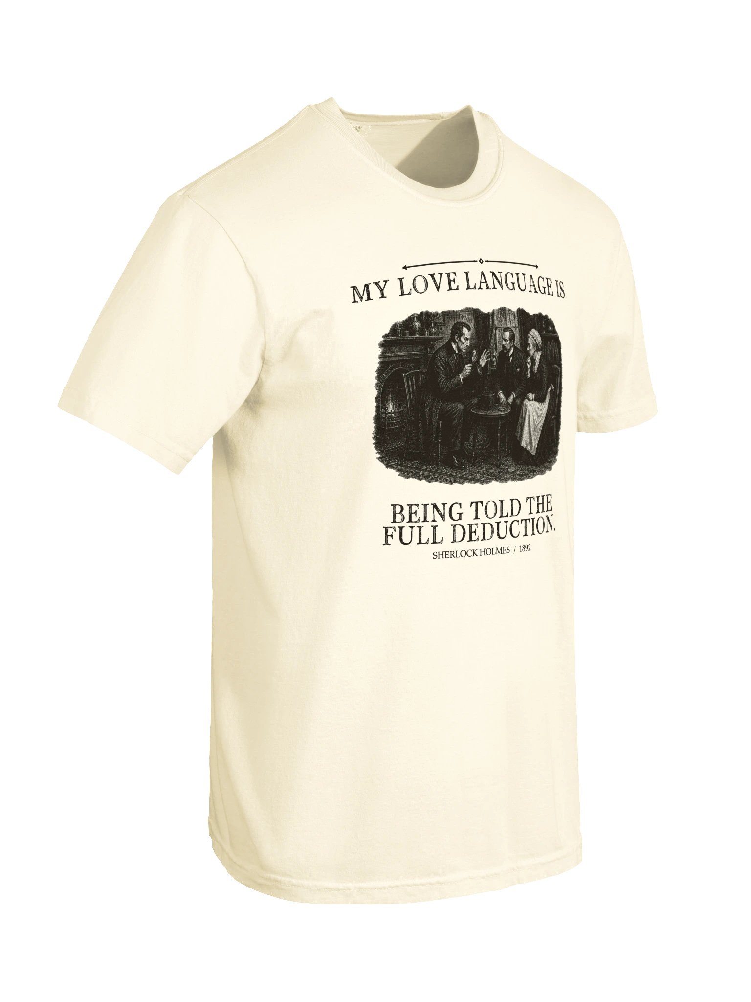 Love Language Being Told Full Deduction -- The Adventures of Sherlock Holmes Tee (Light) product image (21)