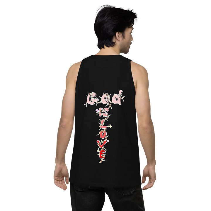 LOL God is love male rear print tank top product image (1)