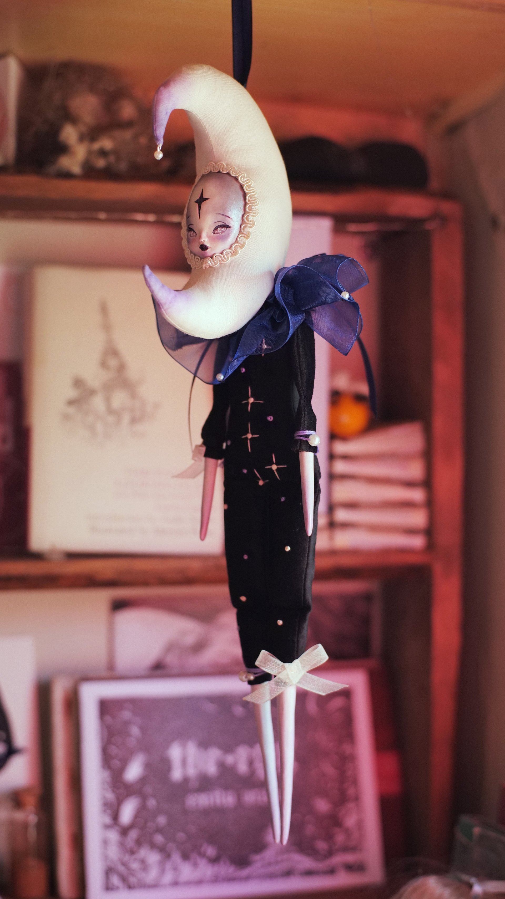 Celestial Moon Art Doll | Luna Noontide | Clay cast limbs & soft body design product image (3)