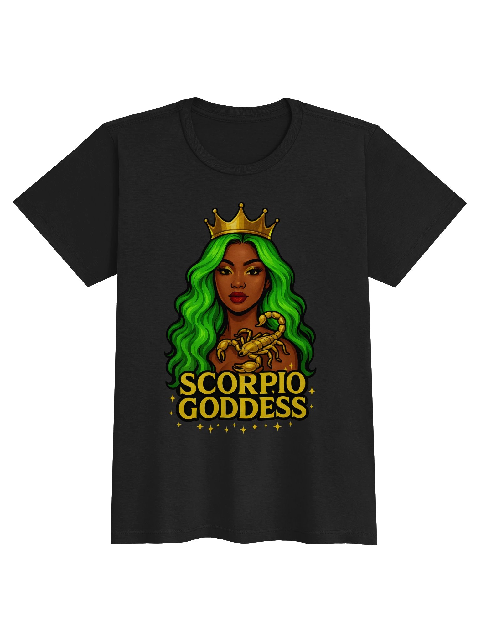 Scorpio Goddess Gold Zodiac Tee product image (1)
