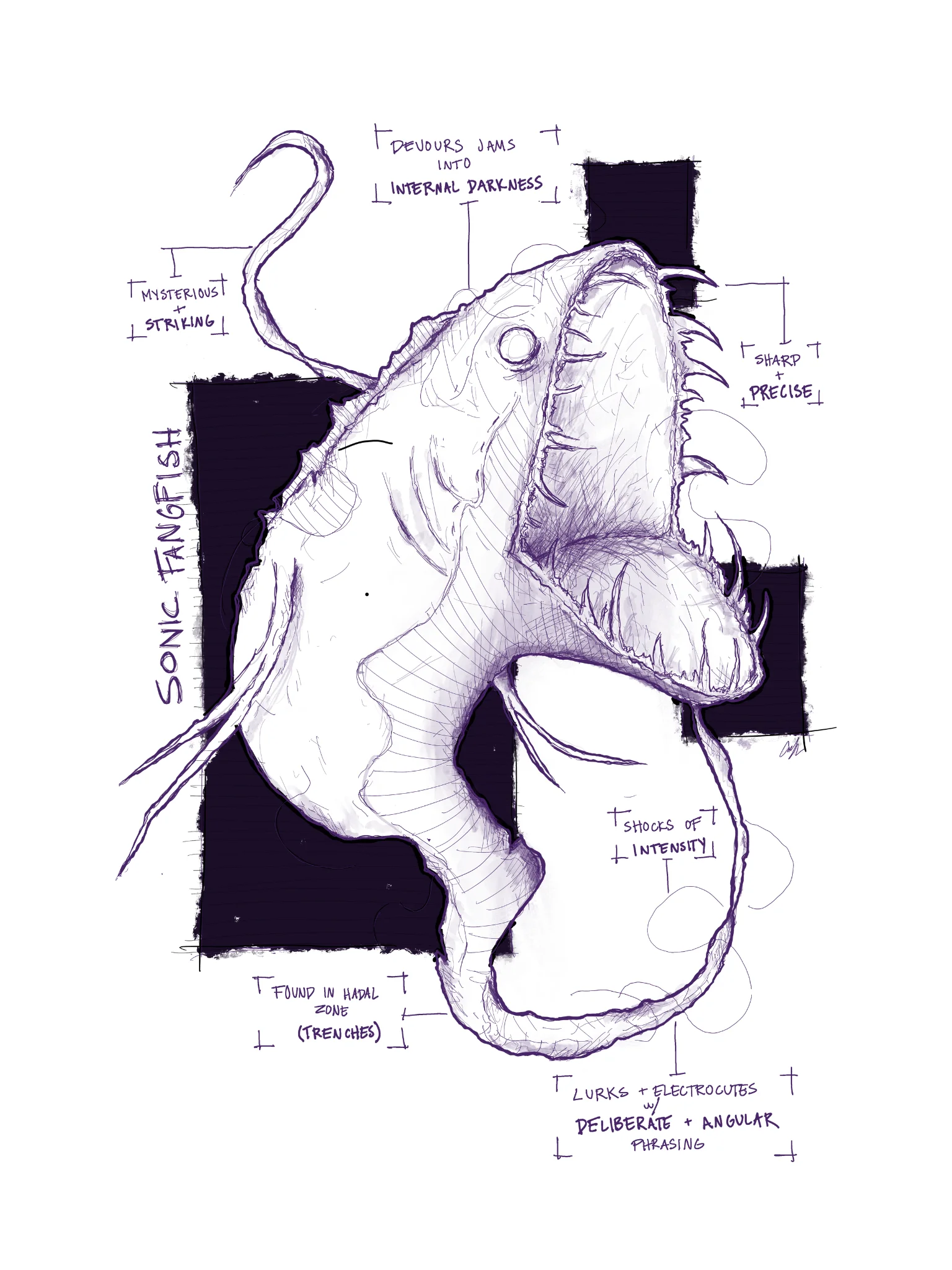 Sonic Fangfish – Enemy Magazine x Alexis Malnerich (Purple Swell Edition) product image (10)