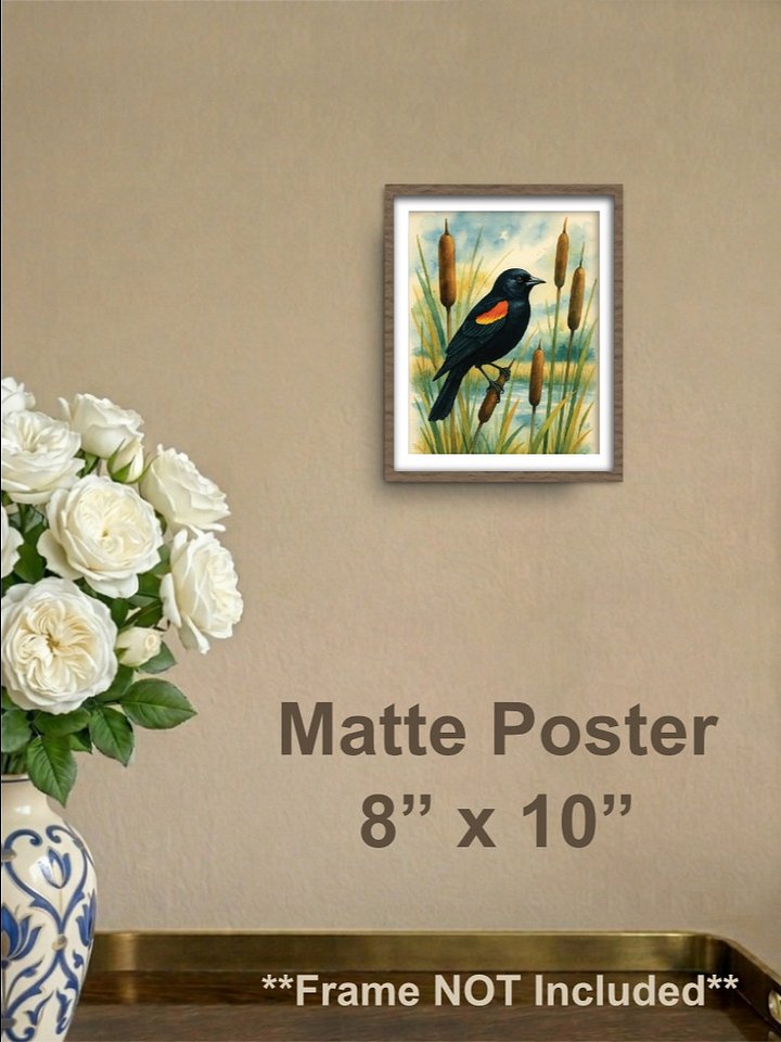 Red-Winged Blackbird Matte Poster product image (1)