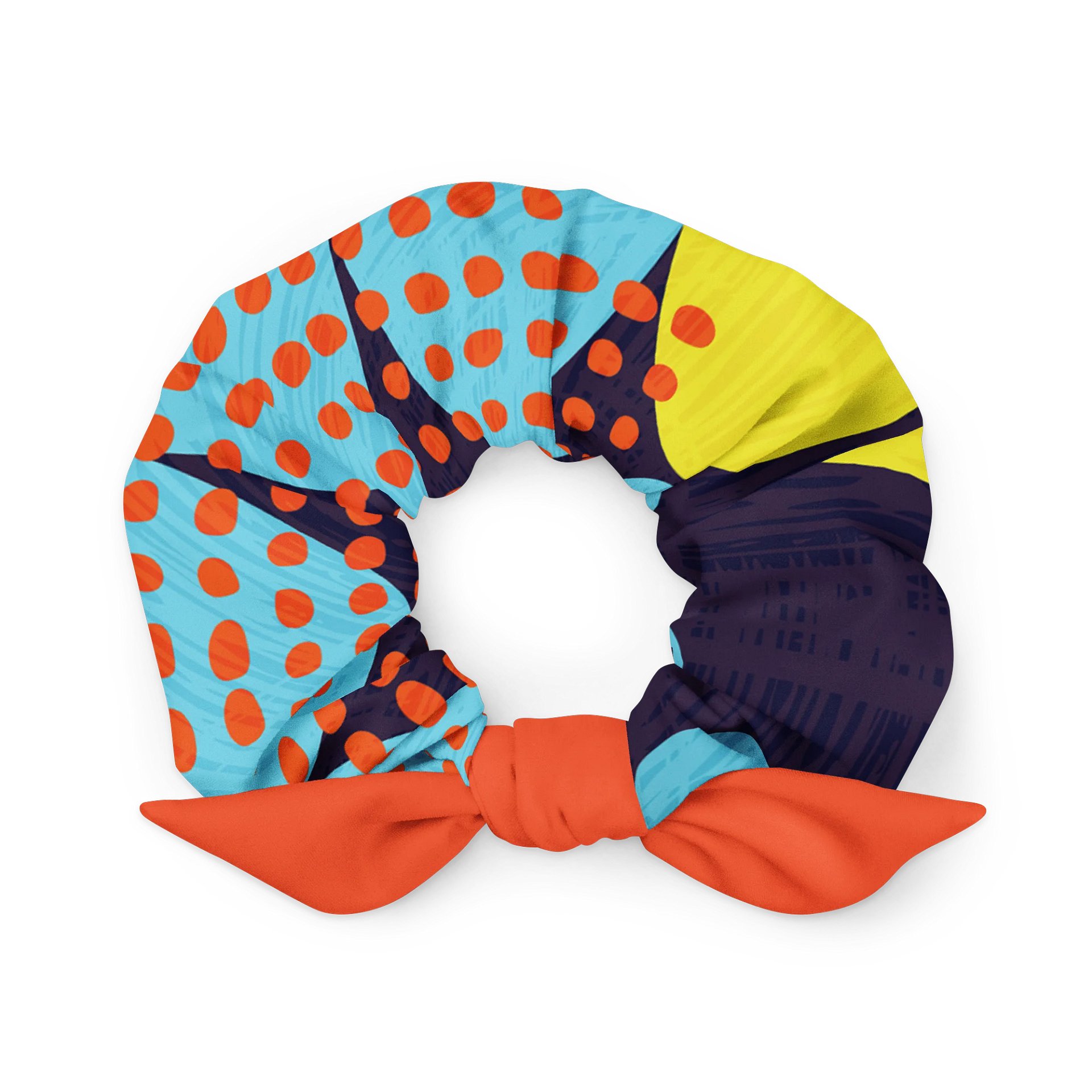 Pop Art Eco Scrunchie with Bow | Sustainable Hair Accessory product image (1)