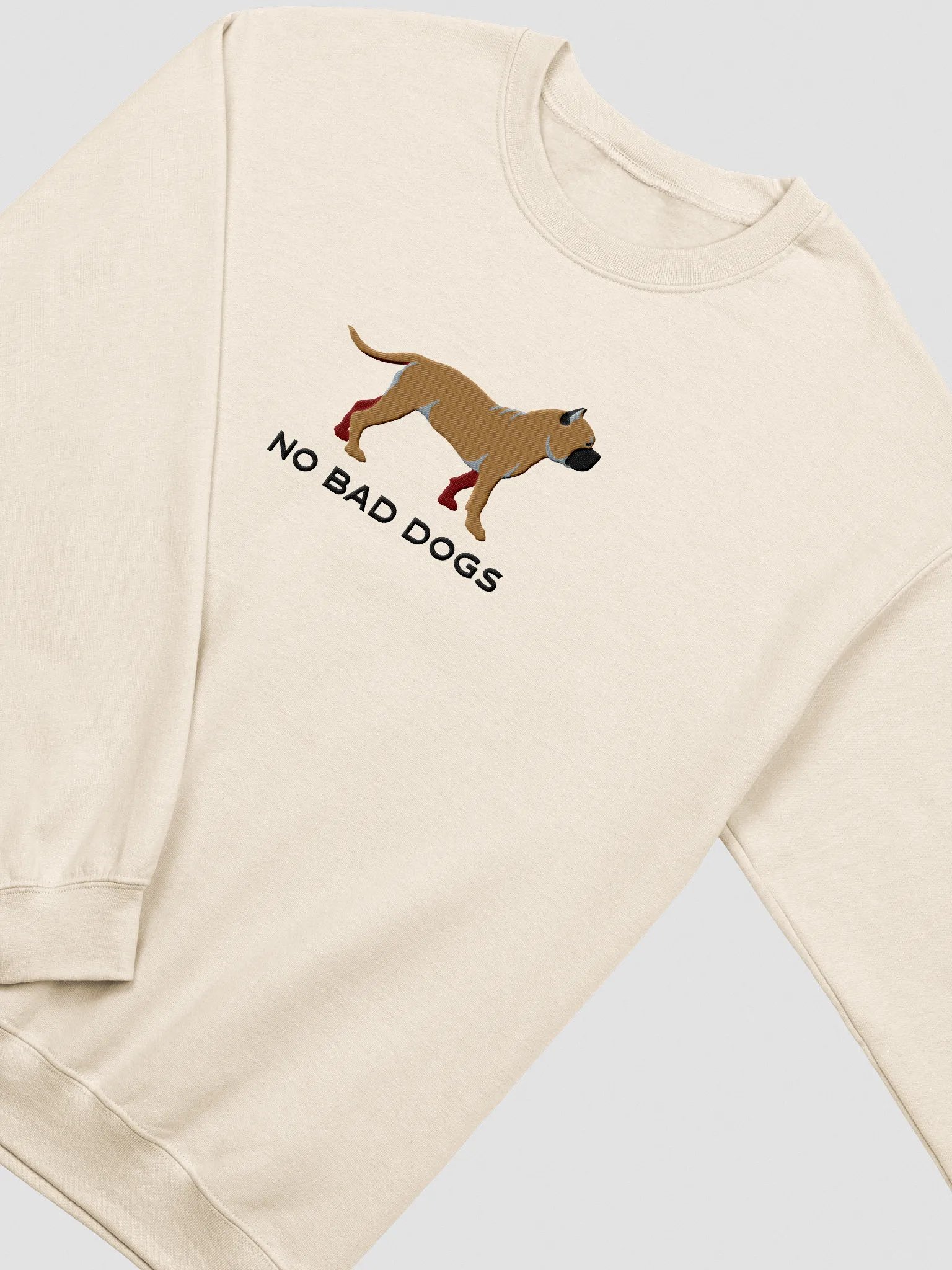 No Bad Dogs Sweatshirt (Embroidered) of an American Bully product image (6)