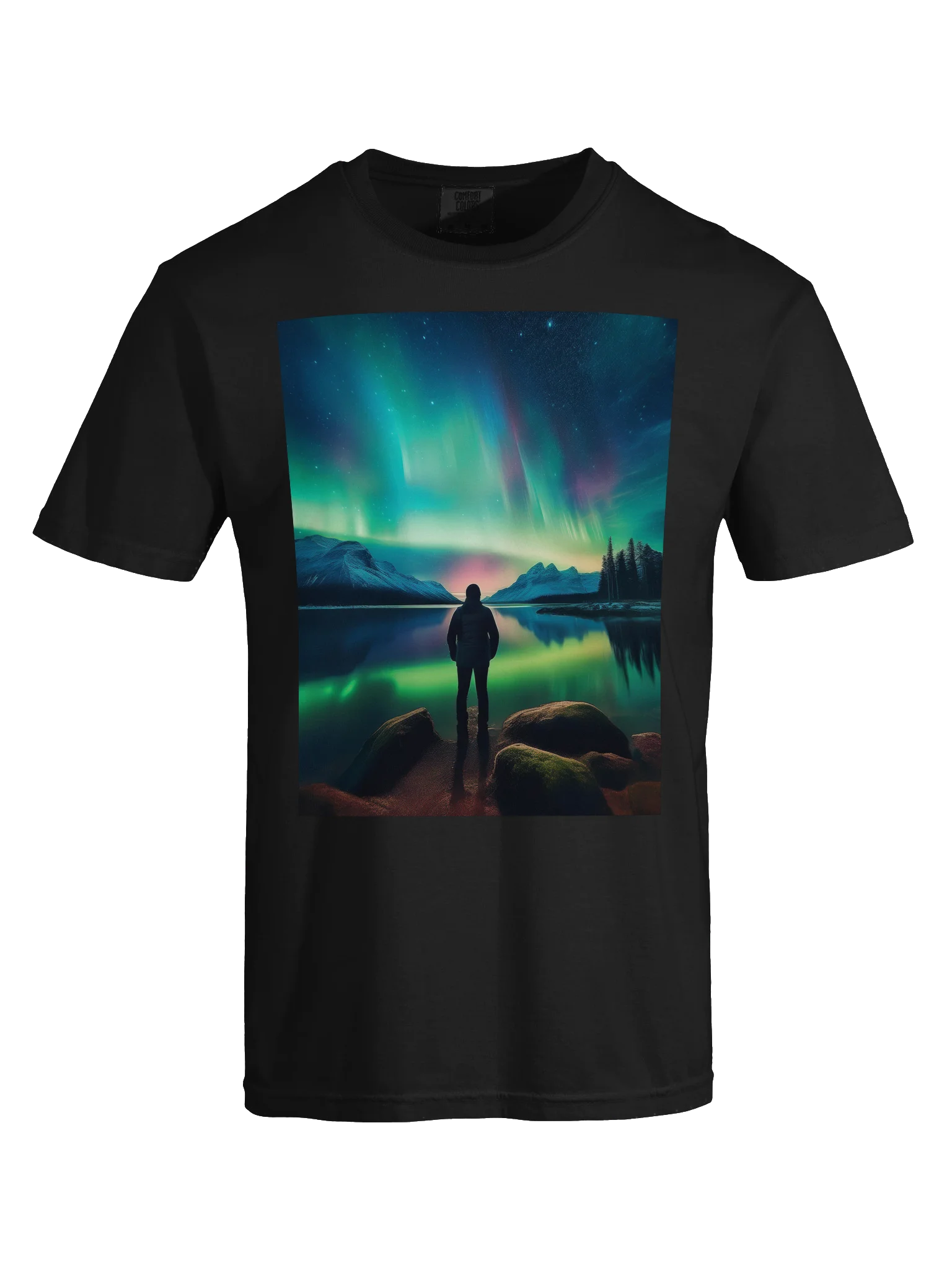 Aurora Lake Nightscape Tee product image (9)