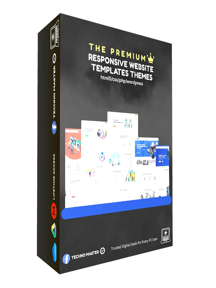 1000+ Responsive Website Themes & Templates – HTML5 / CSS / PHP / WordPress product image (1)