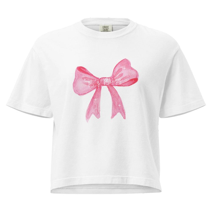 Comfort Colors Pink Coquette Bow Boxy Tee product image (1)