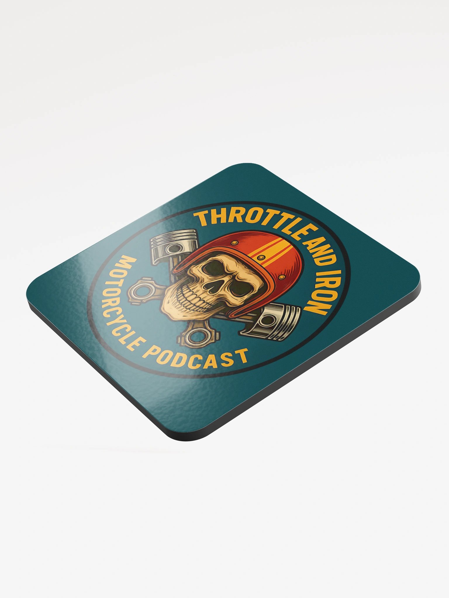 Throttle & Iron “Skull & Pistons” Motorcycle Coaster product image (3)