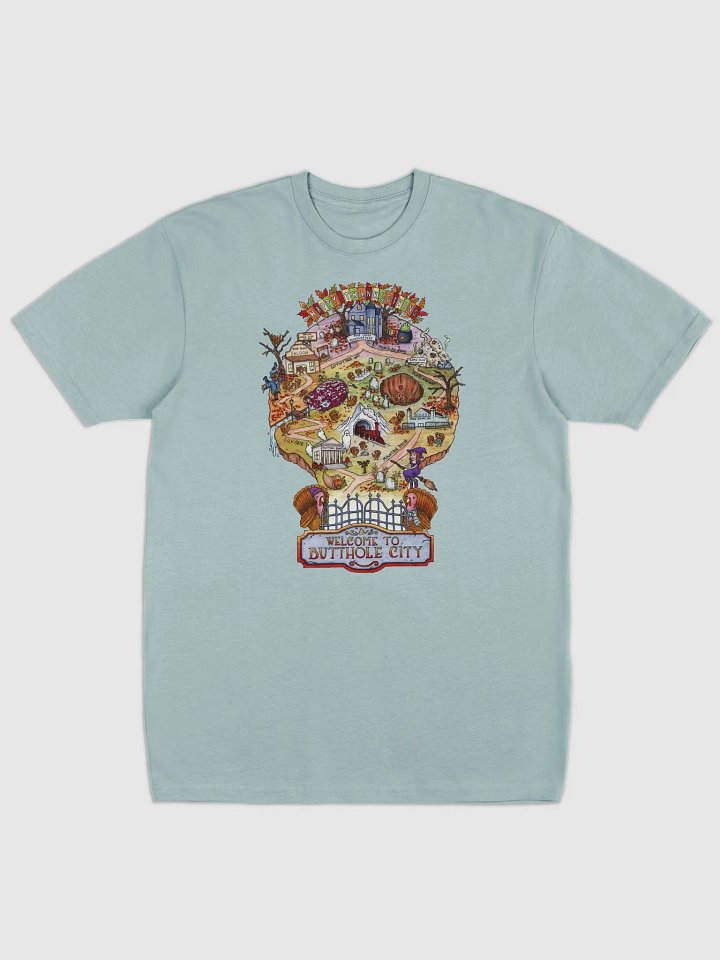 Thanksgiving Butthole City Map Heavyweight Tee product image (1)