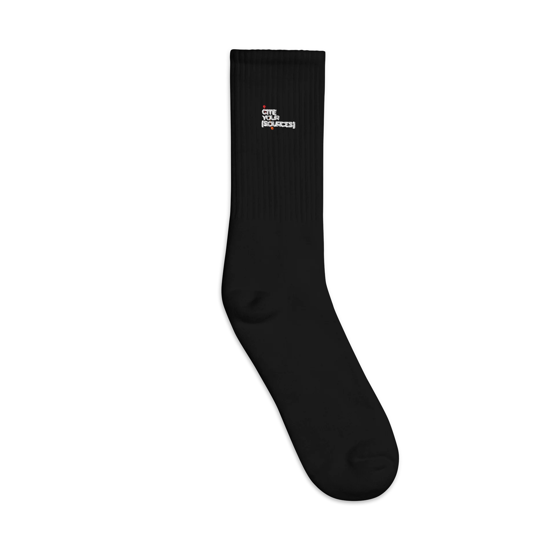 The Cite Your Sources Embroidered Sock product image (2)