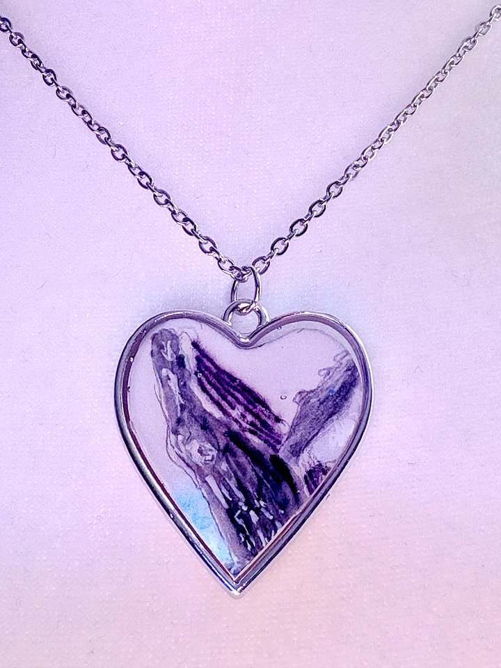 MFD-00250 | Whale Watching Heart-Shaped Pendant Necklace | Handmade Jewelry by Monique Faella Designs™ product image (1)