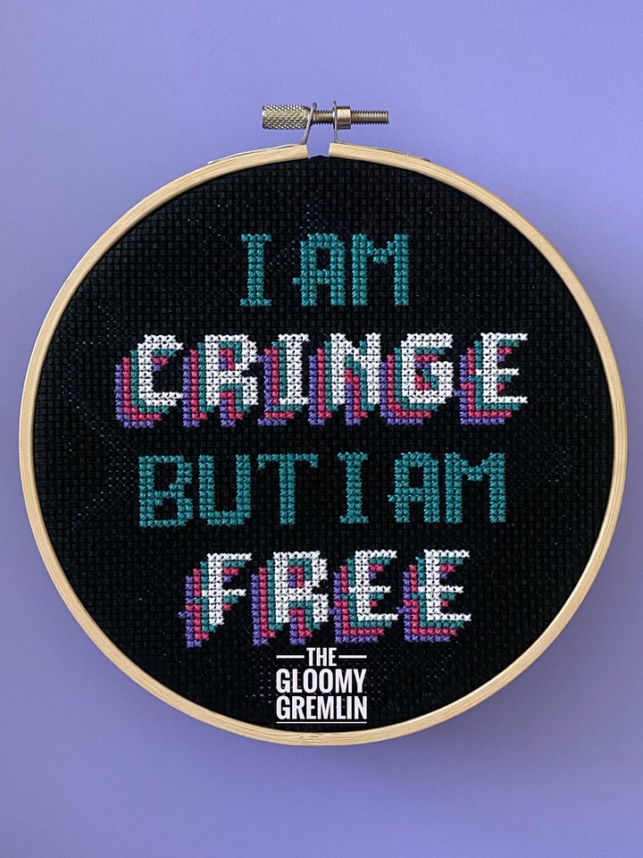 Cringe But Free - Cross Stitch Pattern product image (1)