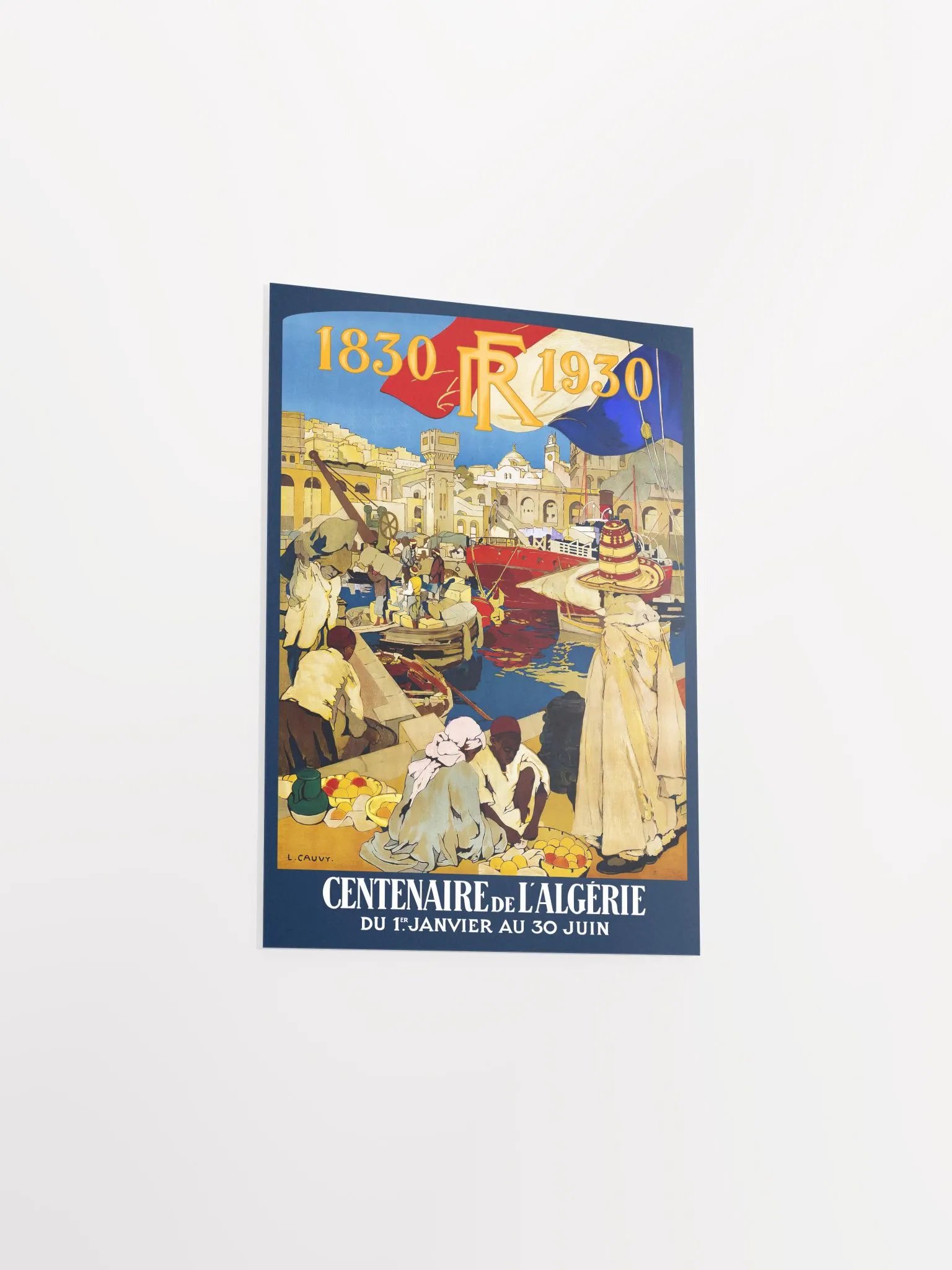 Algeria. Centenaire de l'Algérie 1930. French poster, 1930 — retro vintage travel poster, retro travel art, retro travel wall art product image (8)