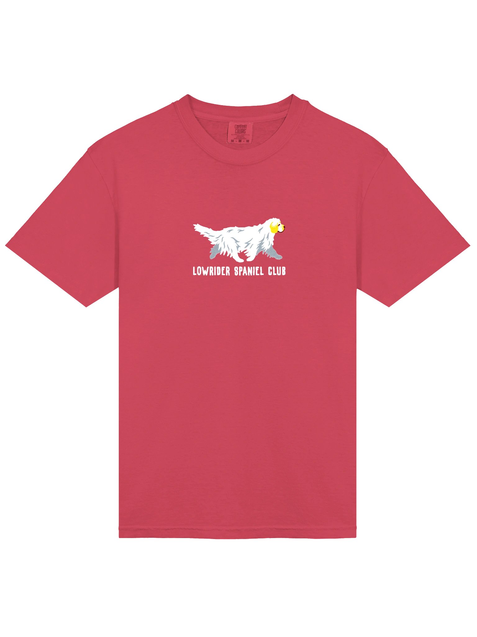 Lowrider Spaniel Club T-Shirt(Embroidered) of a Clumber Spaniel(Lemon & White) product image (6)