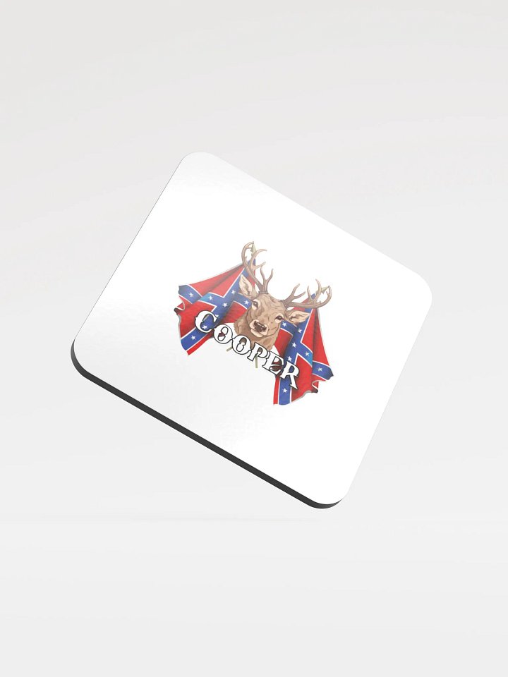 "Cooper" Last Name Rebel Redneck Deer - Coaster product image (1)