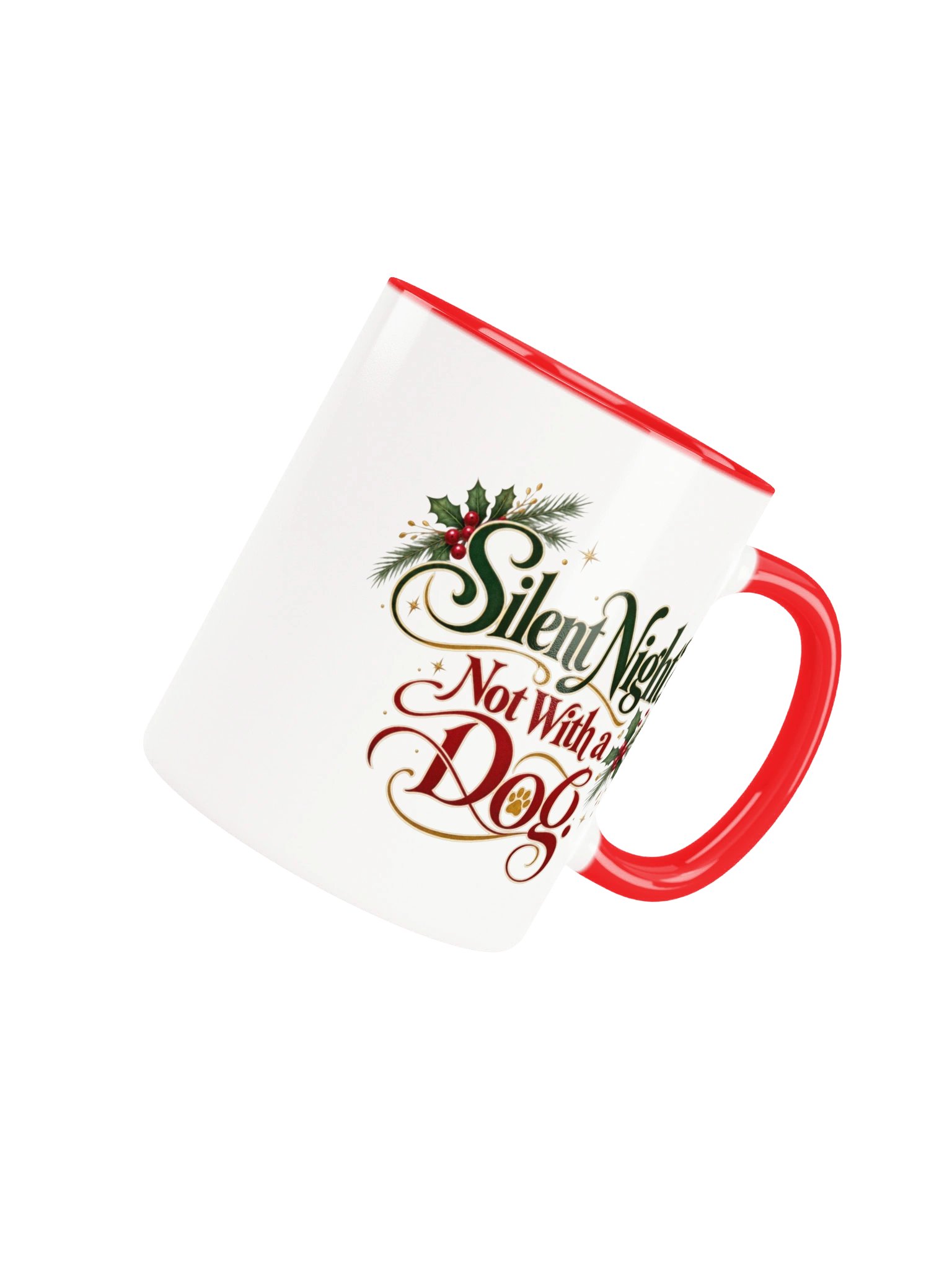 Funny Christmas Dog Lover Mug – Silent Night? Not With a Dog | Festive Holiday Coffee Cup product image (7)