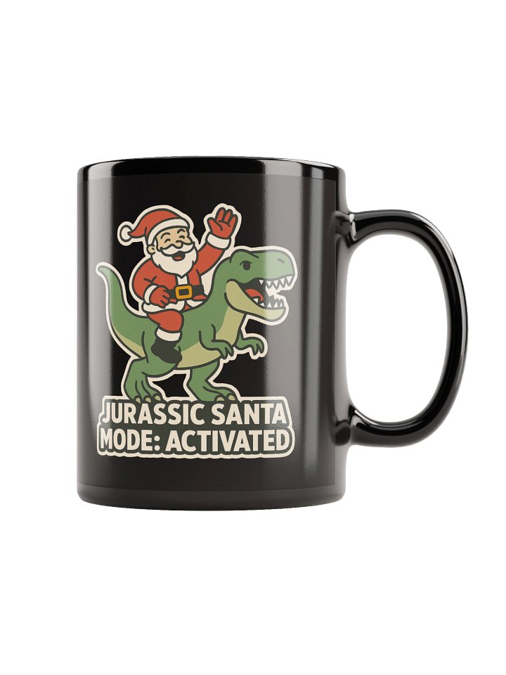 JURASSIC SANTA BLACK MUG product image (2)