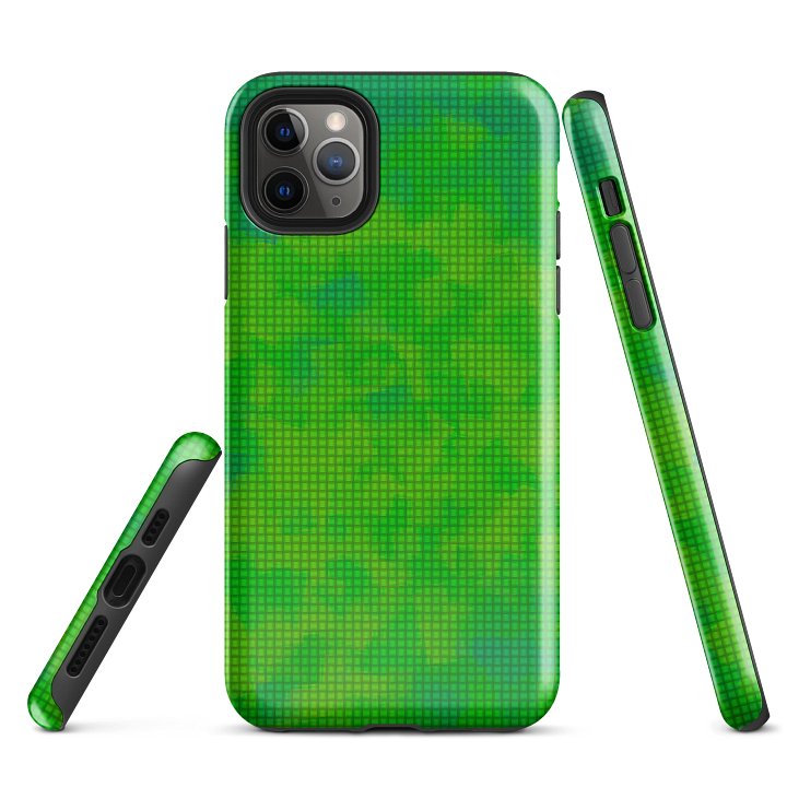 Green Grid Tough Case for iPhone product image (3)