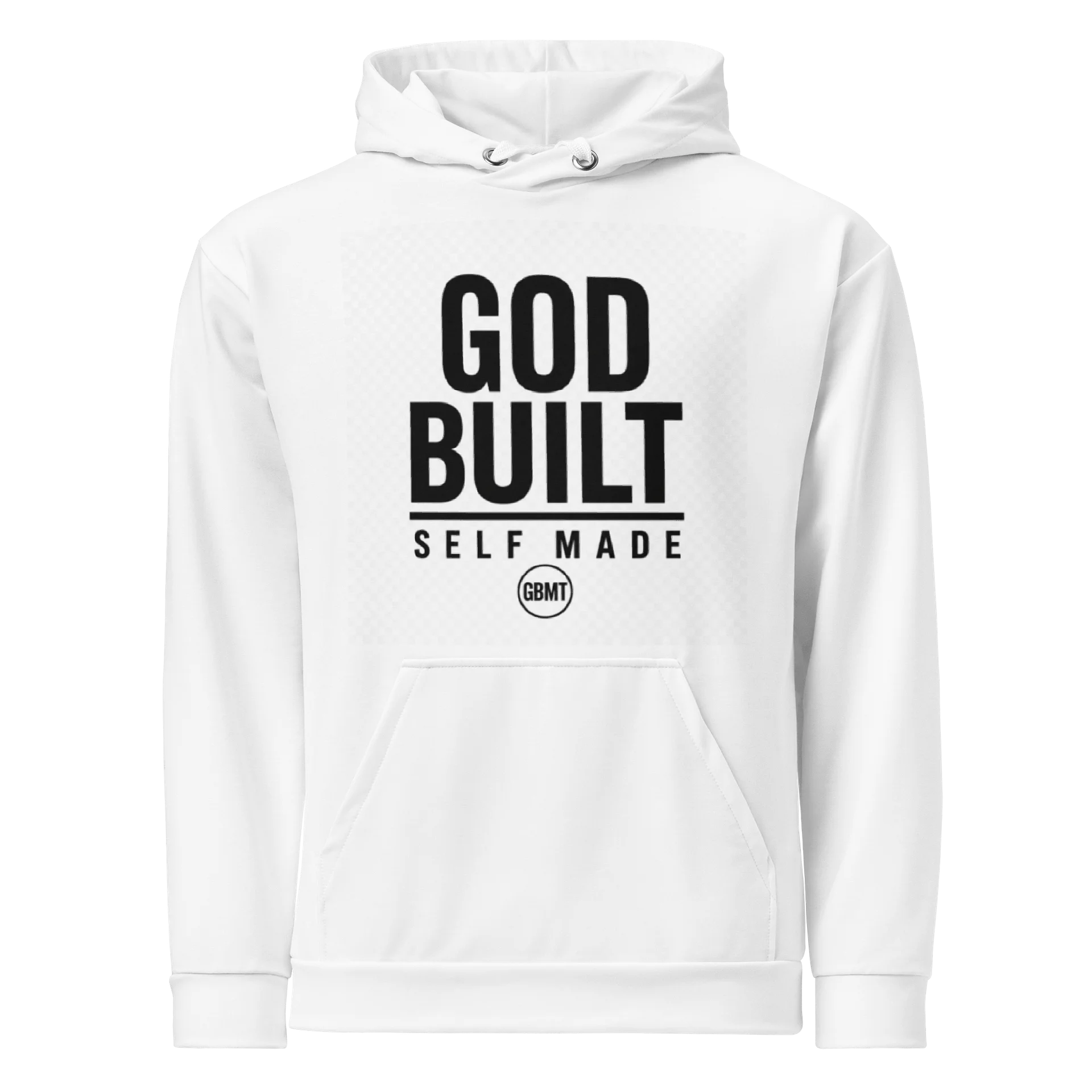 God Built Self Made Hoodie – White Edition product image (1)