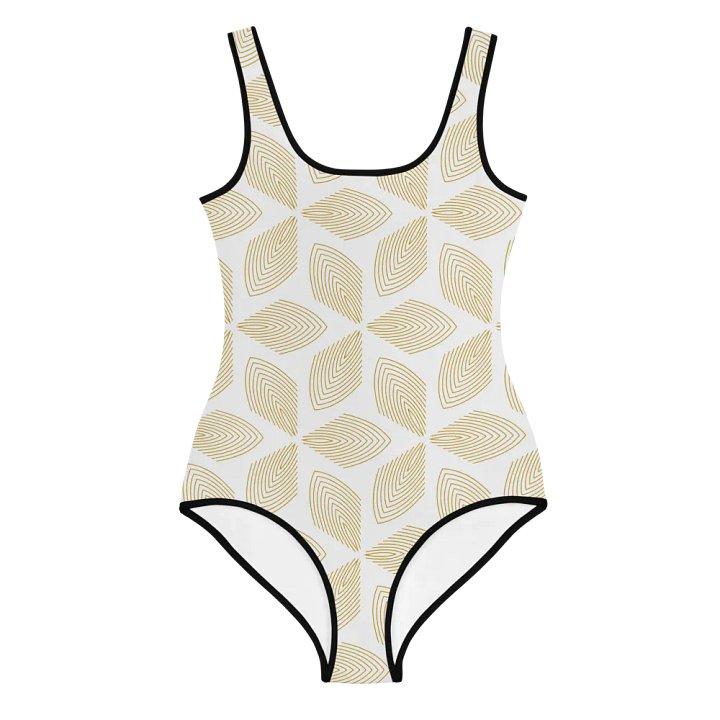 Golden Leaf Luxe – Elegant One-Piece Swimsuit" product image (1)