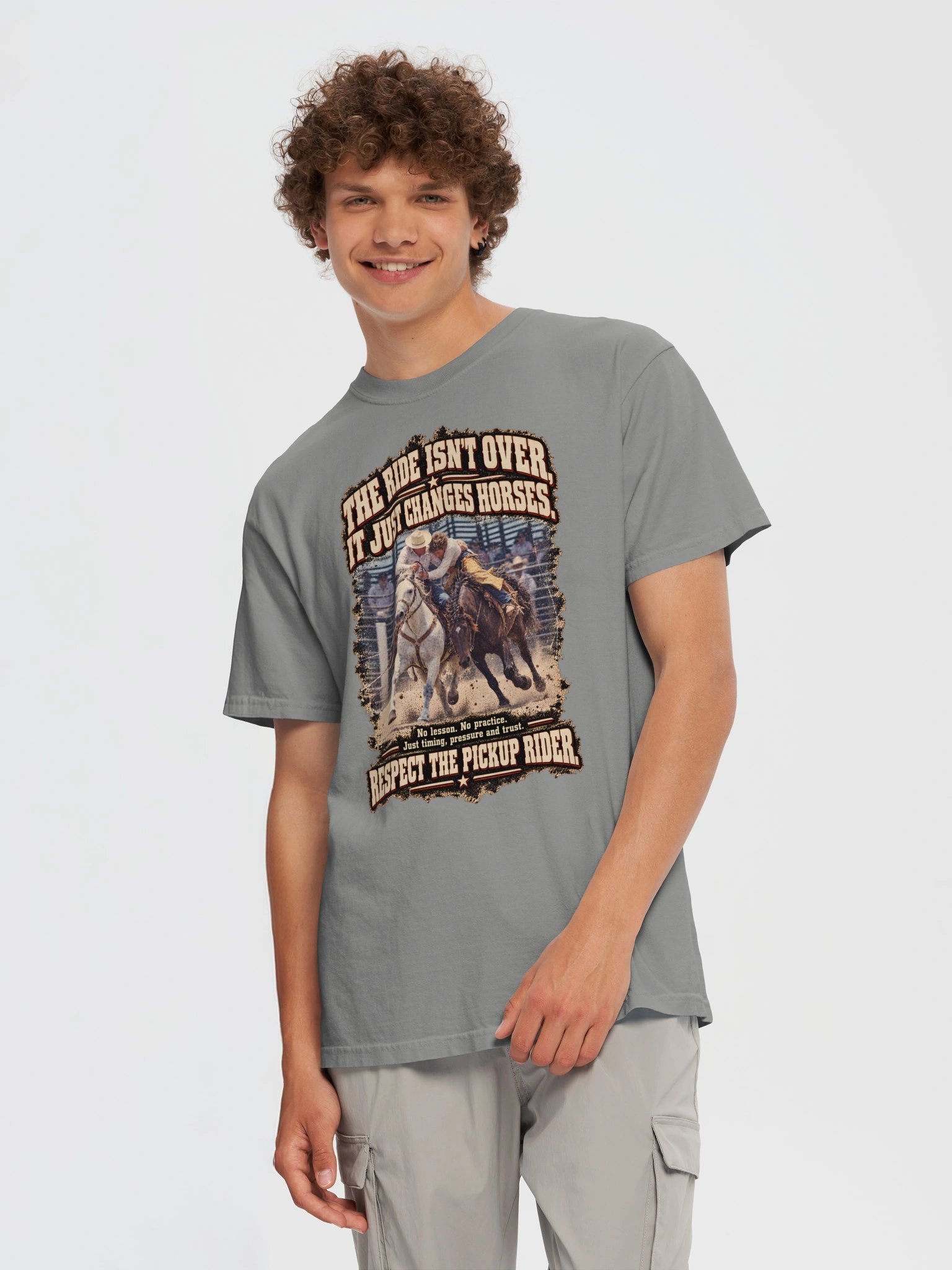 Rodeo Pickup Rider Shirt — Respect the Pickup Rider | Broken Arena™ product image (6)