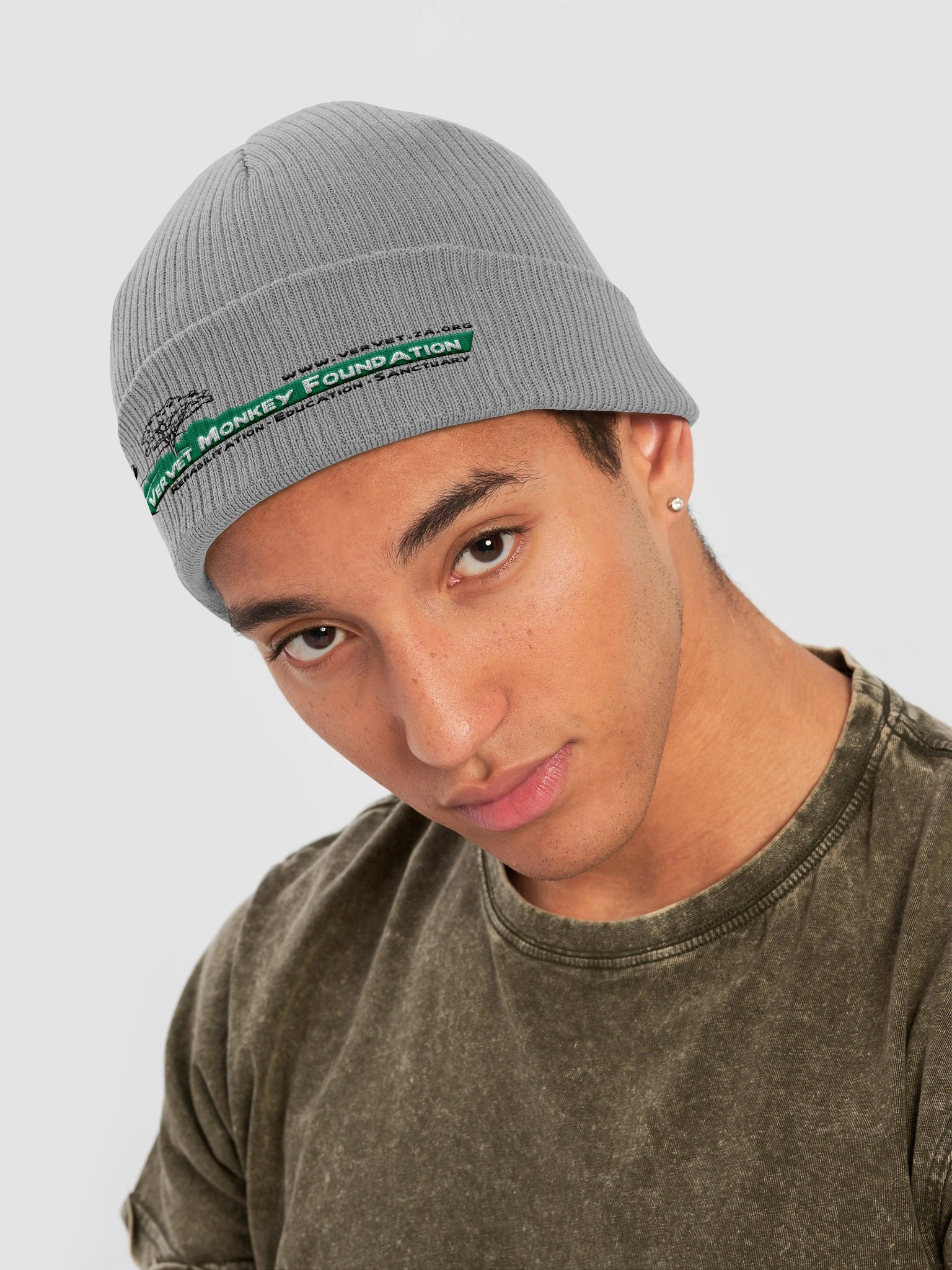Vervet Monkey Foundation Organic Ribbed Beanie product image (4)
