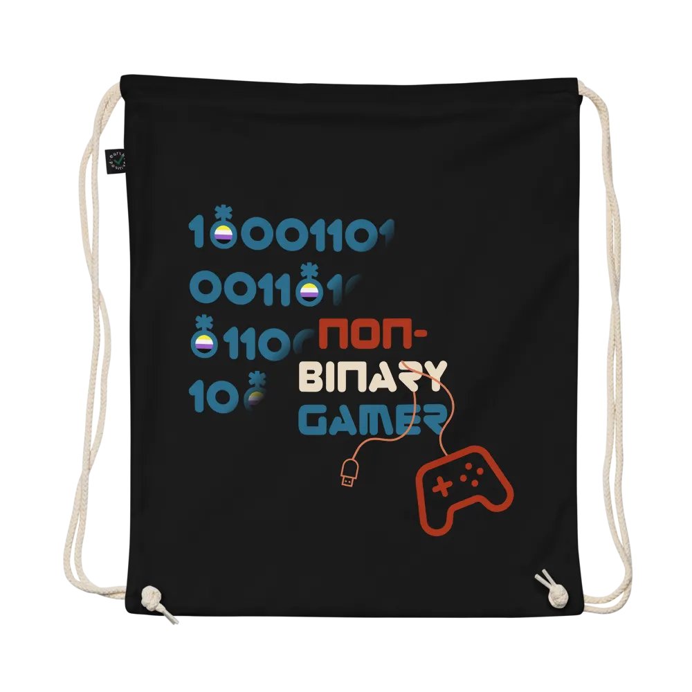 Non-binary Gamer Drawstring Bag product image (1)