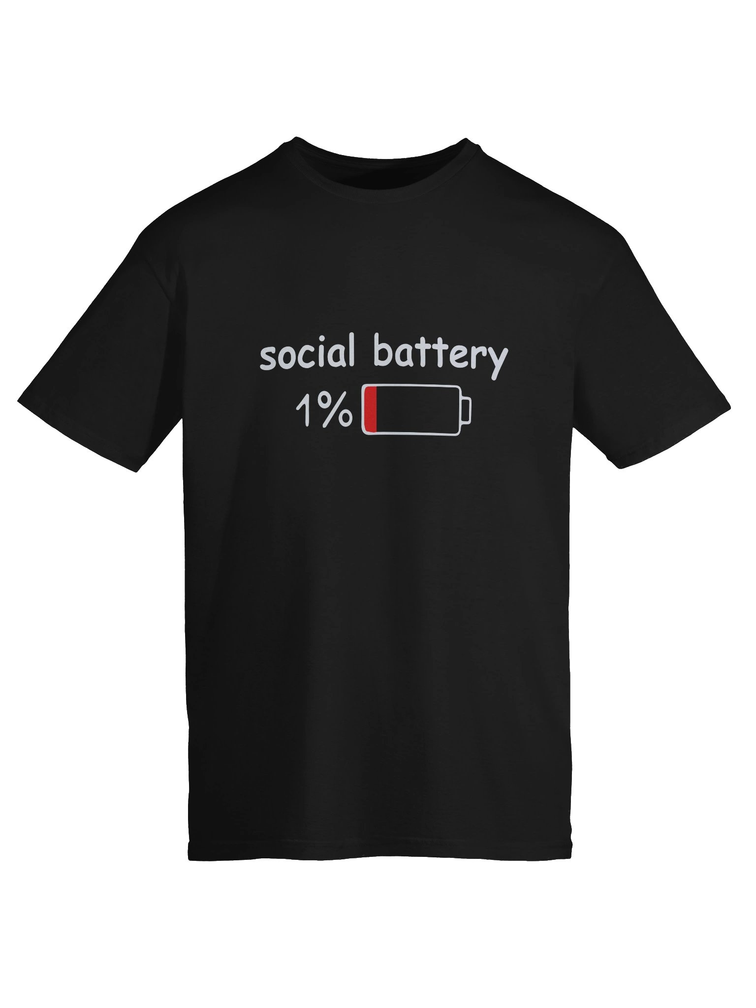 Social Battery 1% Unisex T-Shirt product image (9)