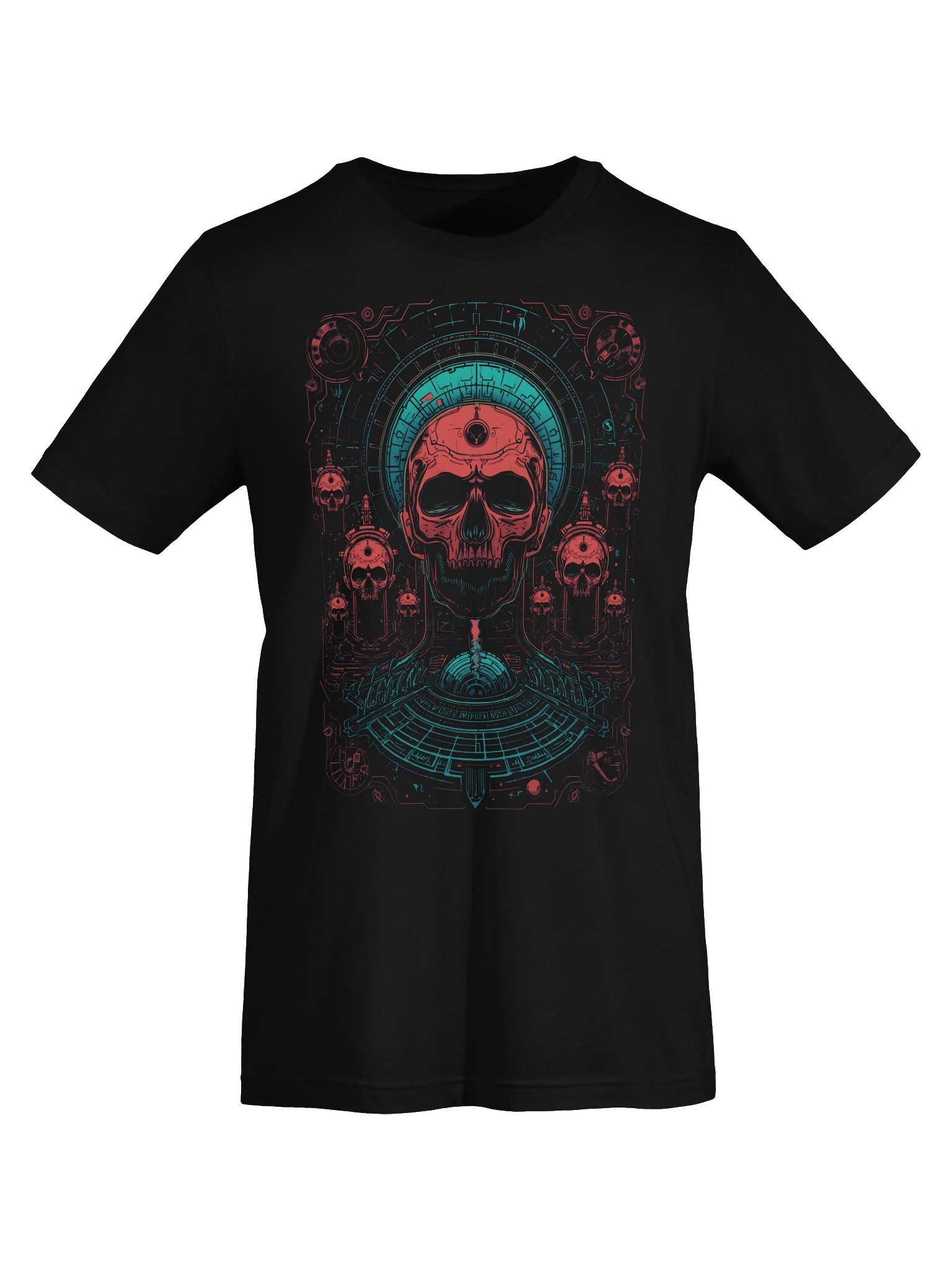 Neon Skull Symmetry Lightweight T-Shirt product image (4)