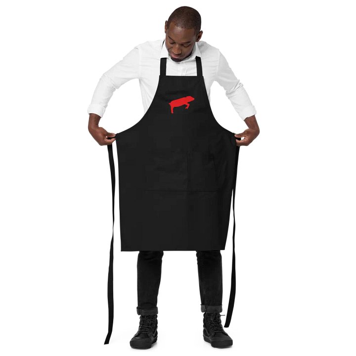 Leaping Pig RED (SOL'S Organic Cotton Apron) product image (2)