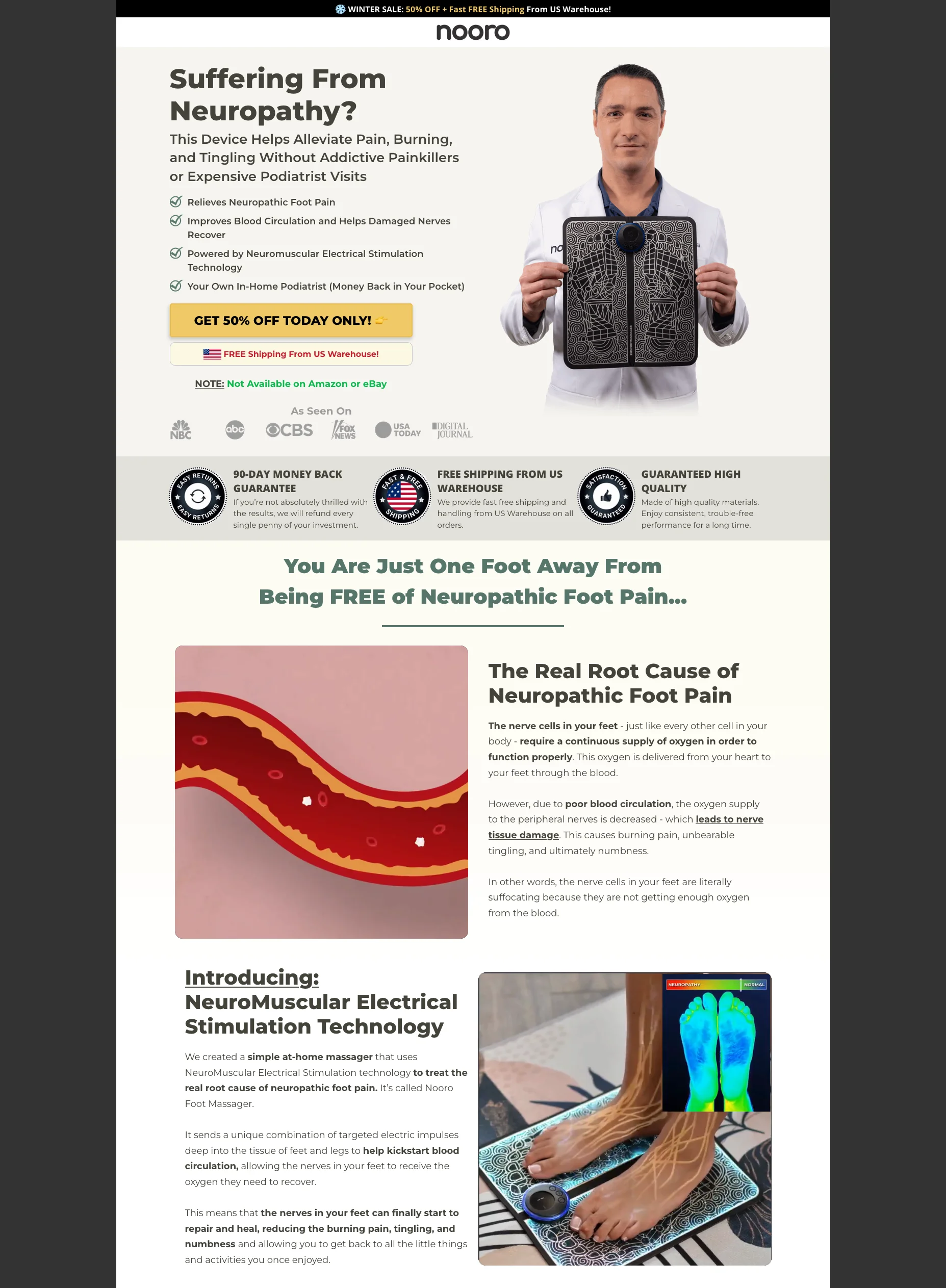 Nooro Foot Massager Product Page | Gempages Template product image (2)