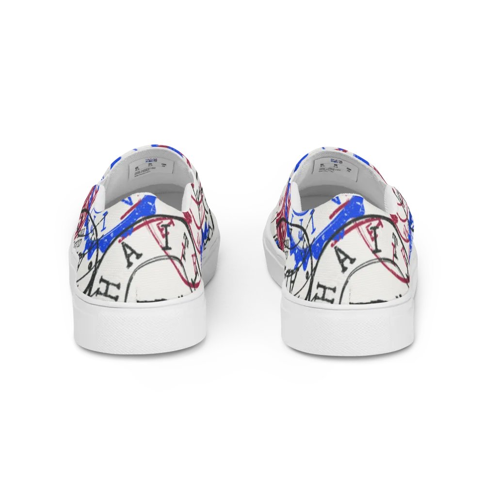 Haiti Stamp Women's Slip-On Shoes product image (4)