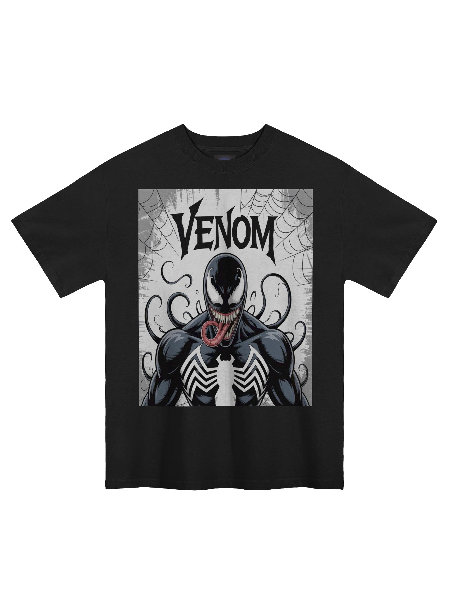 Entwined Abyss: Venom Faded Oversized Tee product image (3)