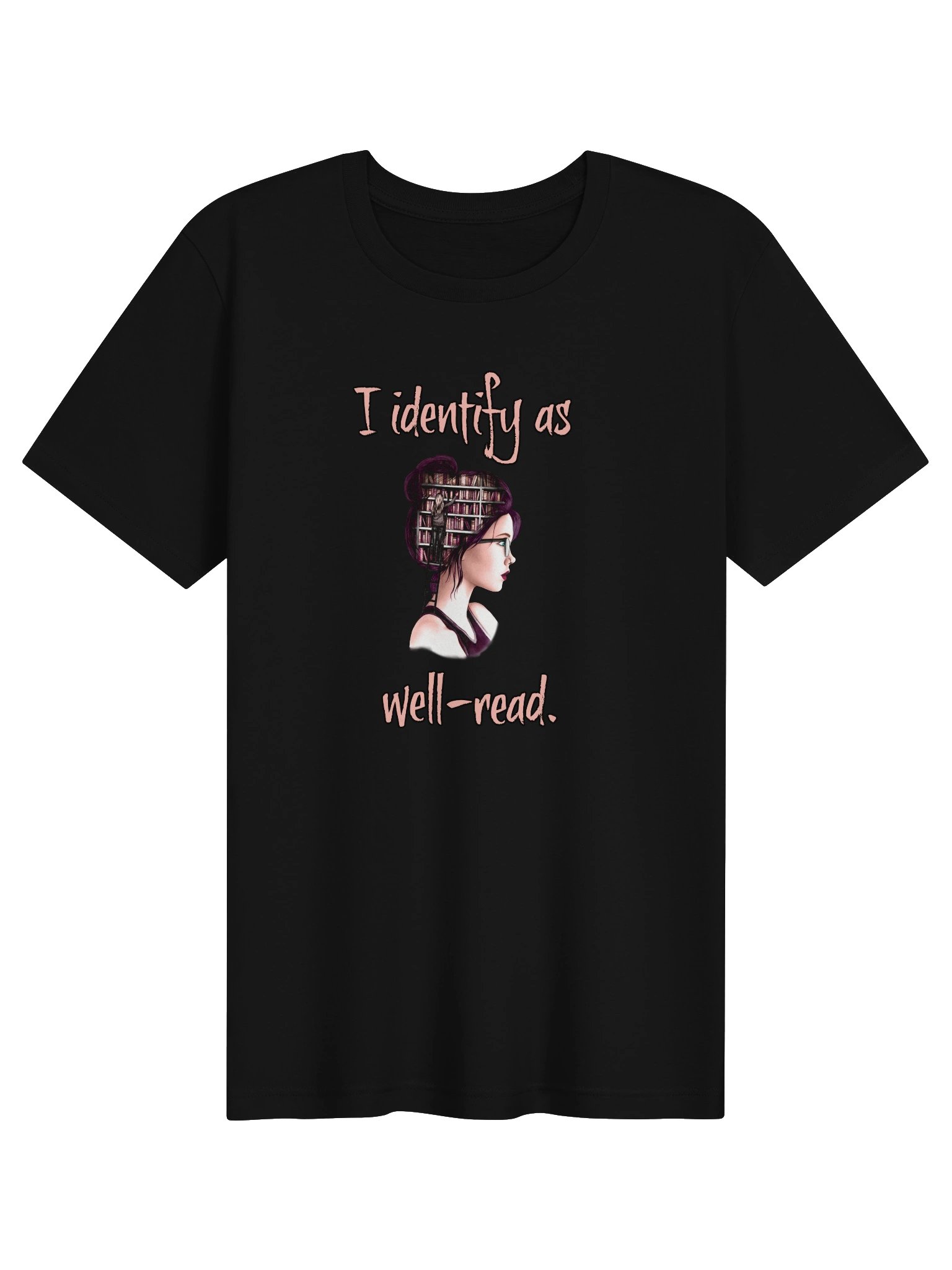 I Identify As Well-Read (Library In Her Head) Tee product image (1)