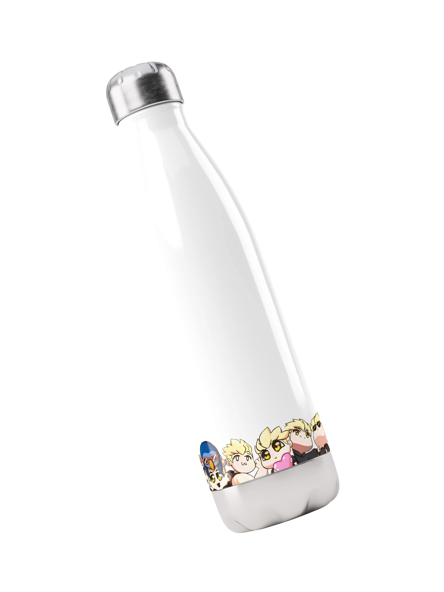Stainless Steel Water Bottle | All Emotes | White product image (3)