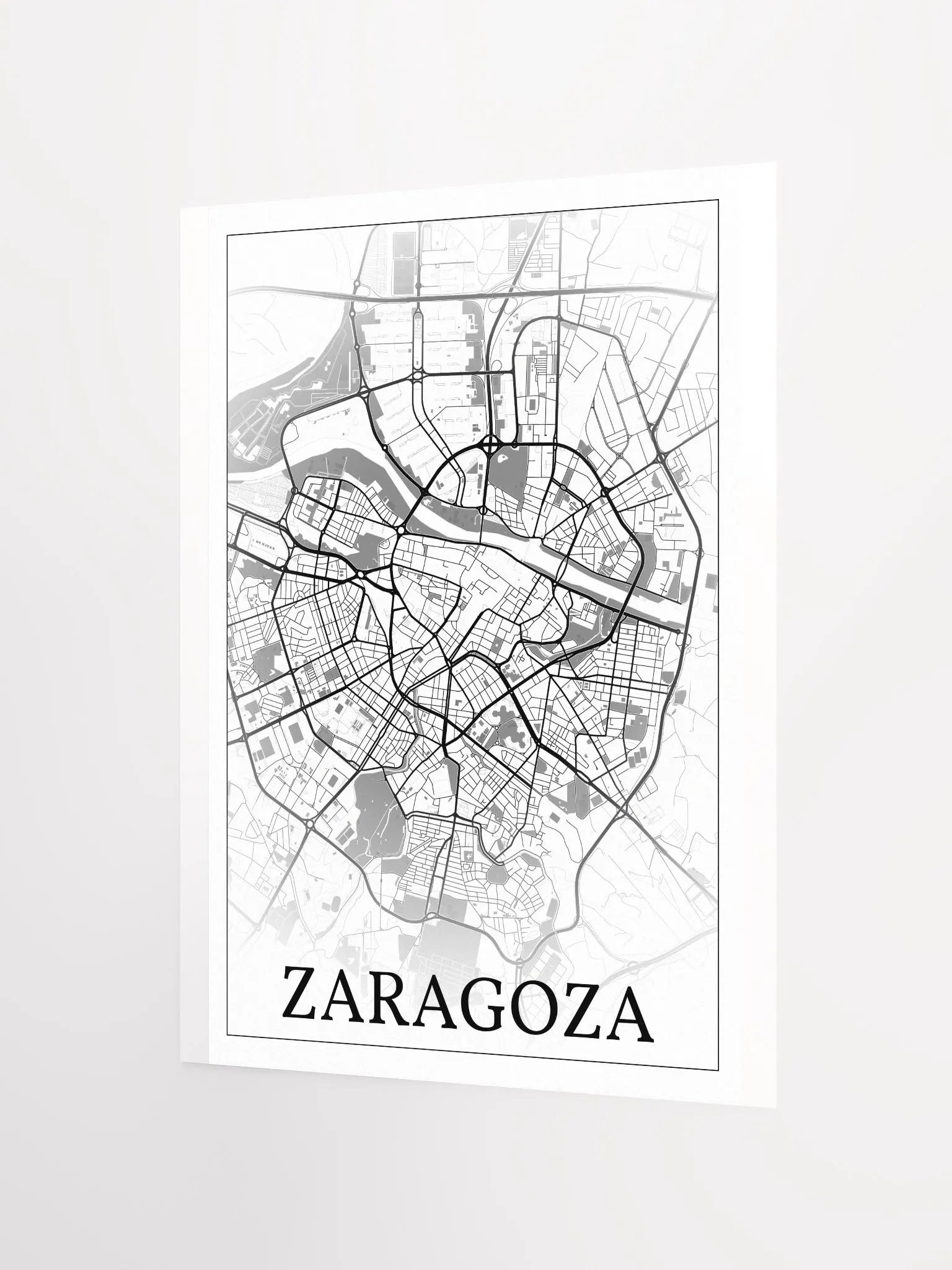 Zaragoza, Spain, city map print product image (6)