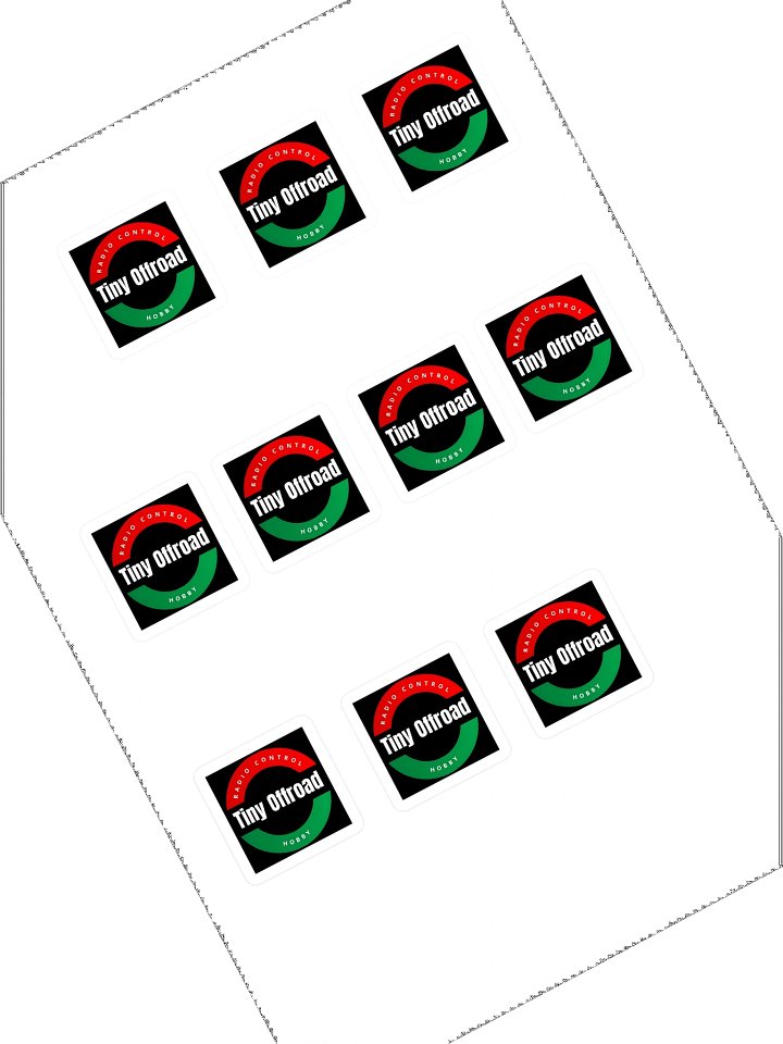 1 Inch X 1 Inch RC Car Stickers product image (1)