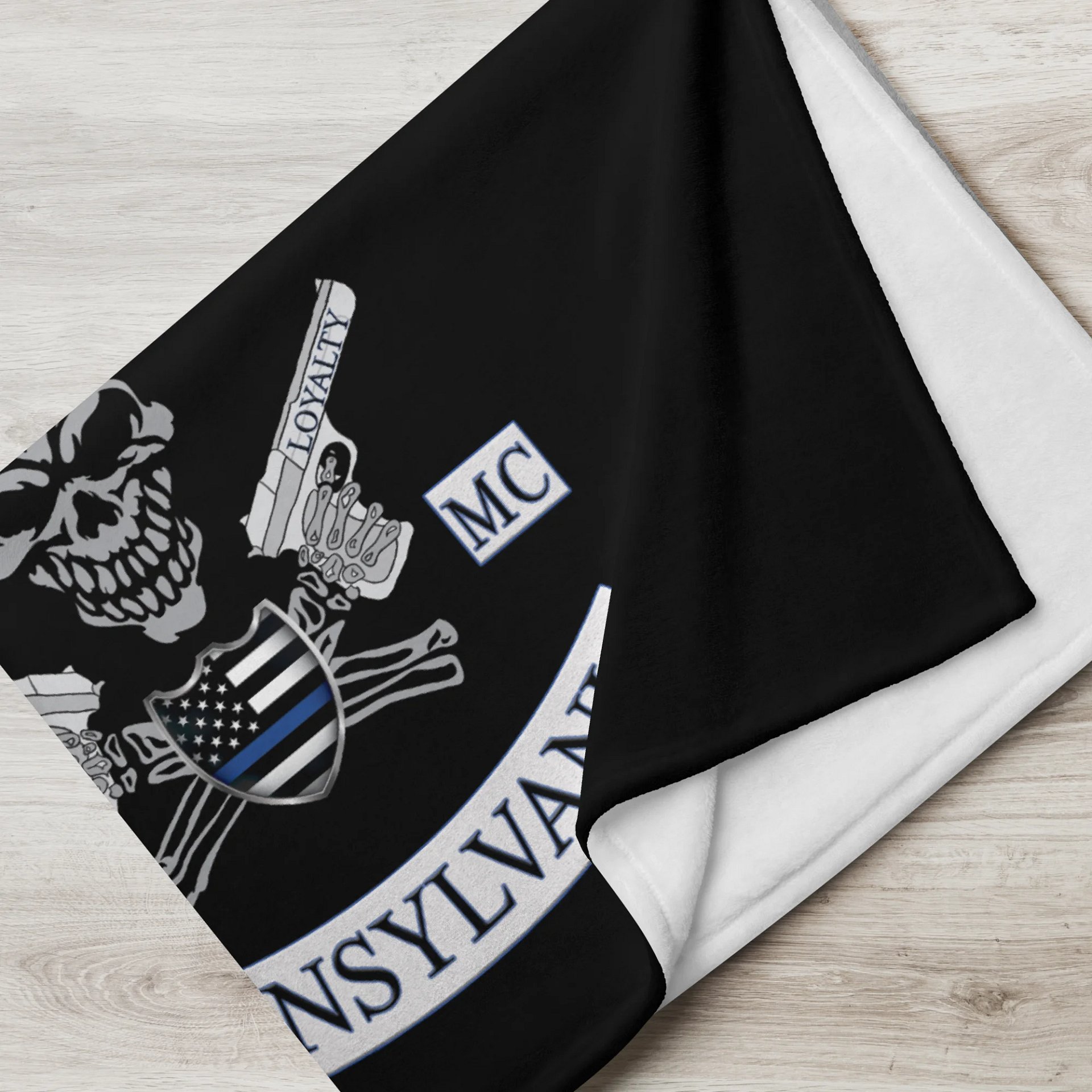 Blue Avengers MC Throw Blanket product image (2)