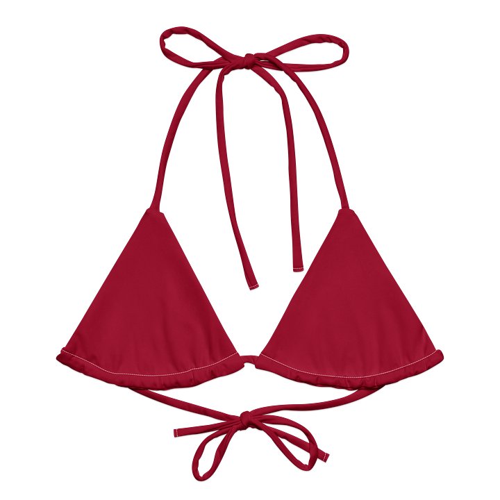 Maroon Allure Recycled Bikini Top product image (2)