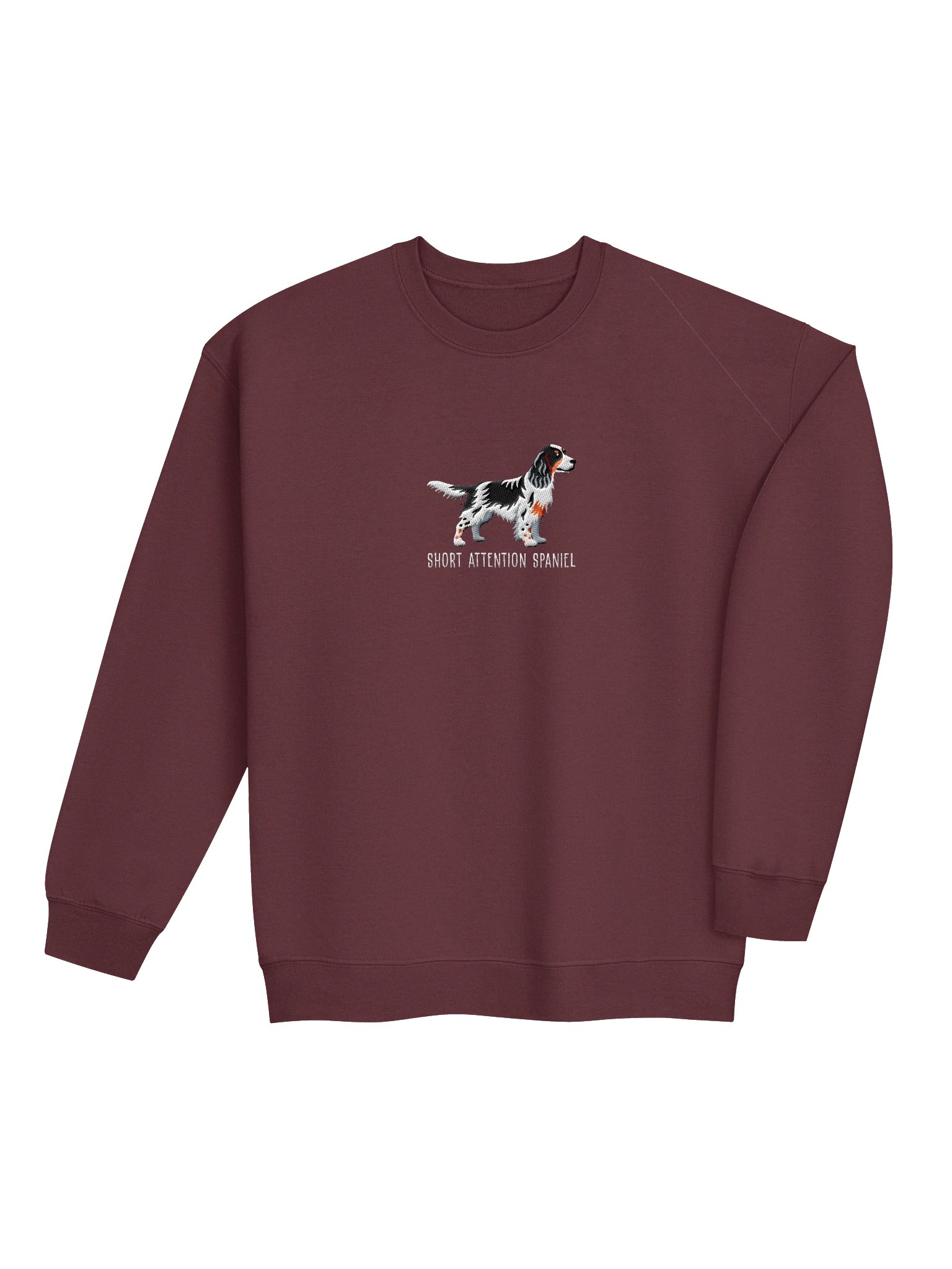 Short Attention Spaniel Sweatshirt (Embroidered) of an English Springer Spaniel(Tricolor) product image (7)