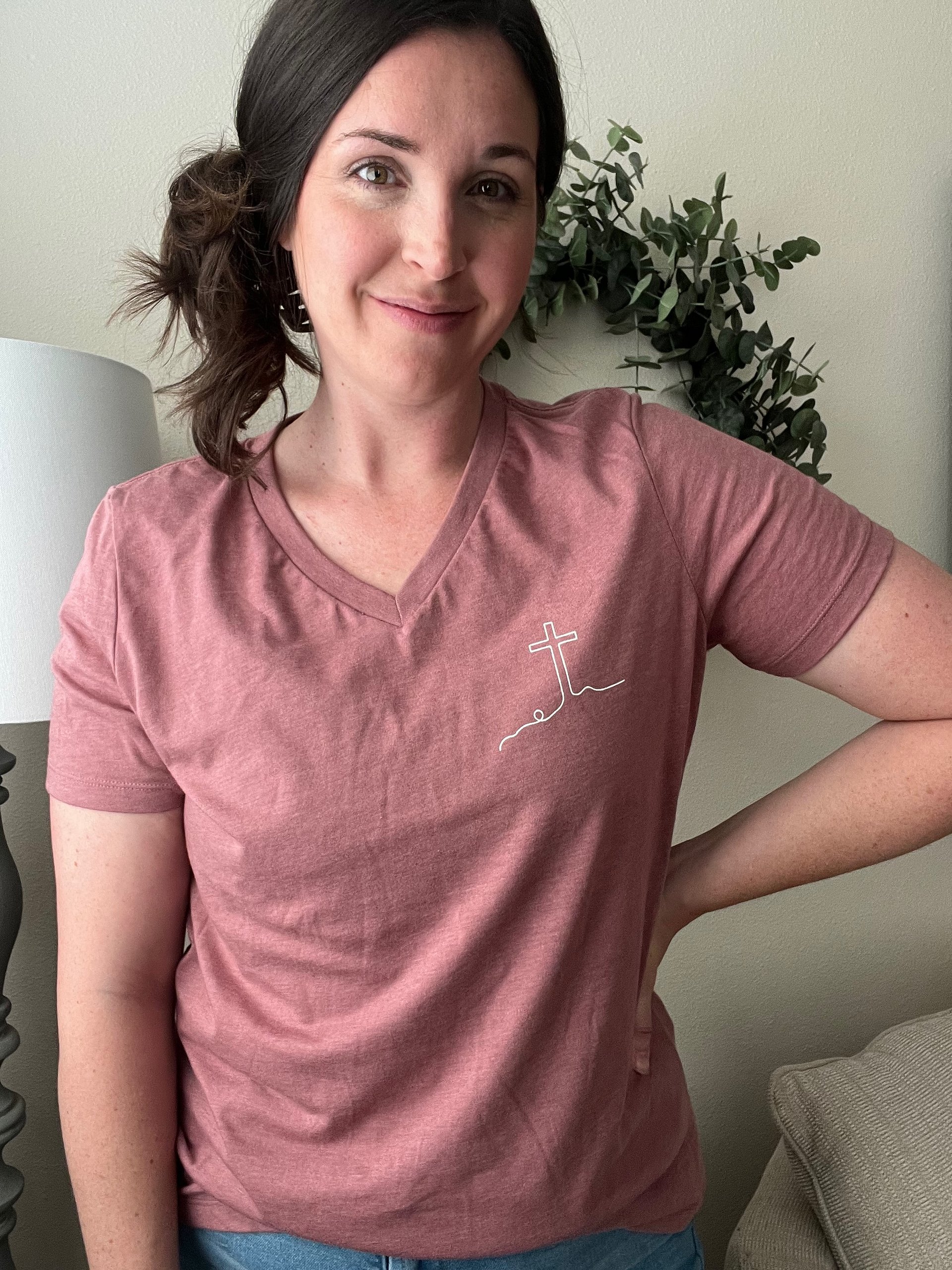 Ask Me About Jesus Relaxed V-Neck product image (1)