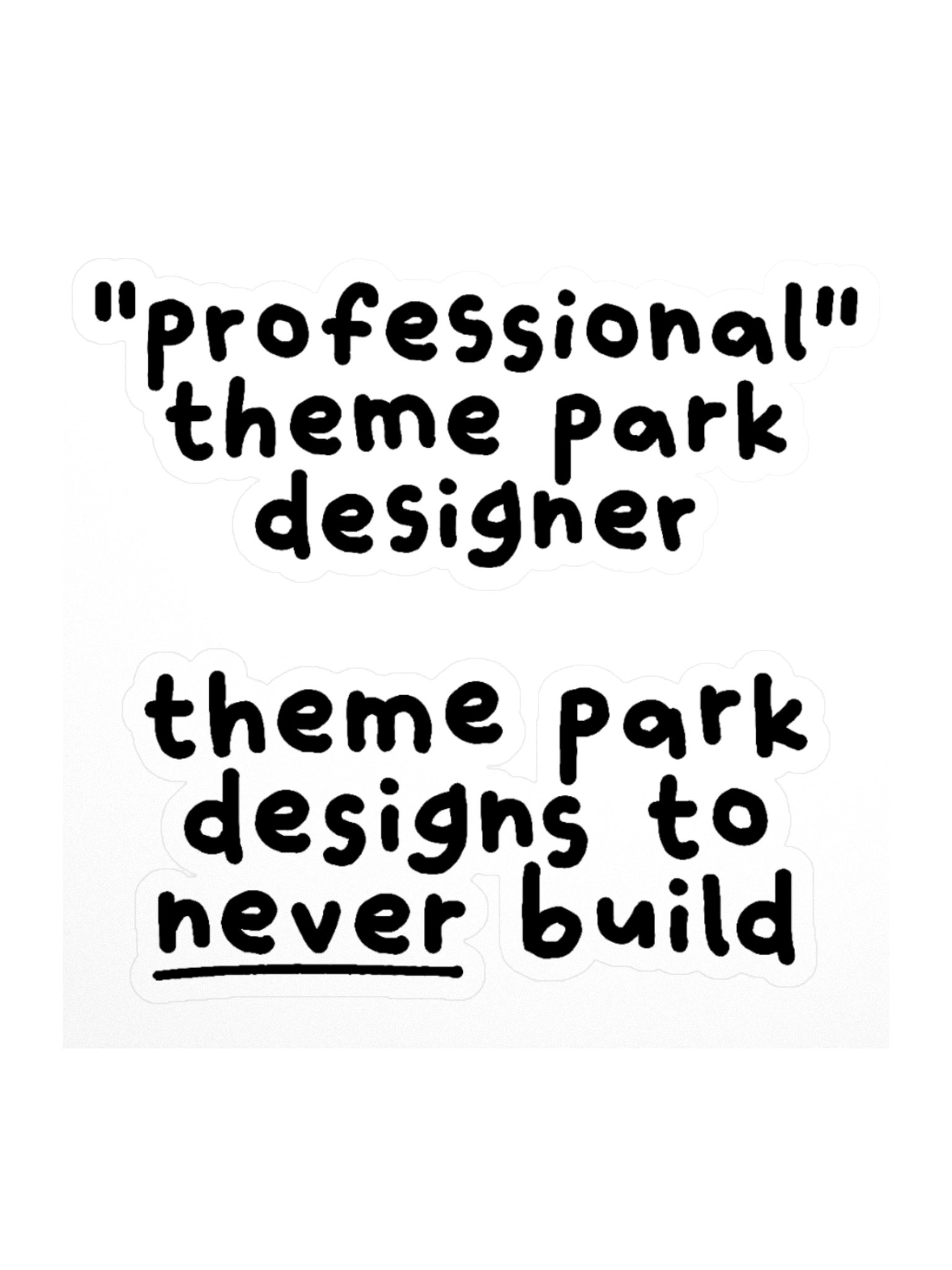"Professional" Theme Park Designer Stickers product image (1)