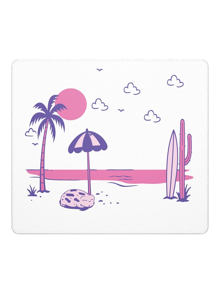Pink Sunset Beach Gaming Mouse Pad product image (2)