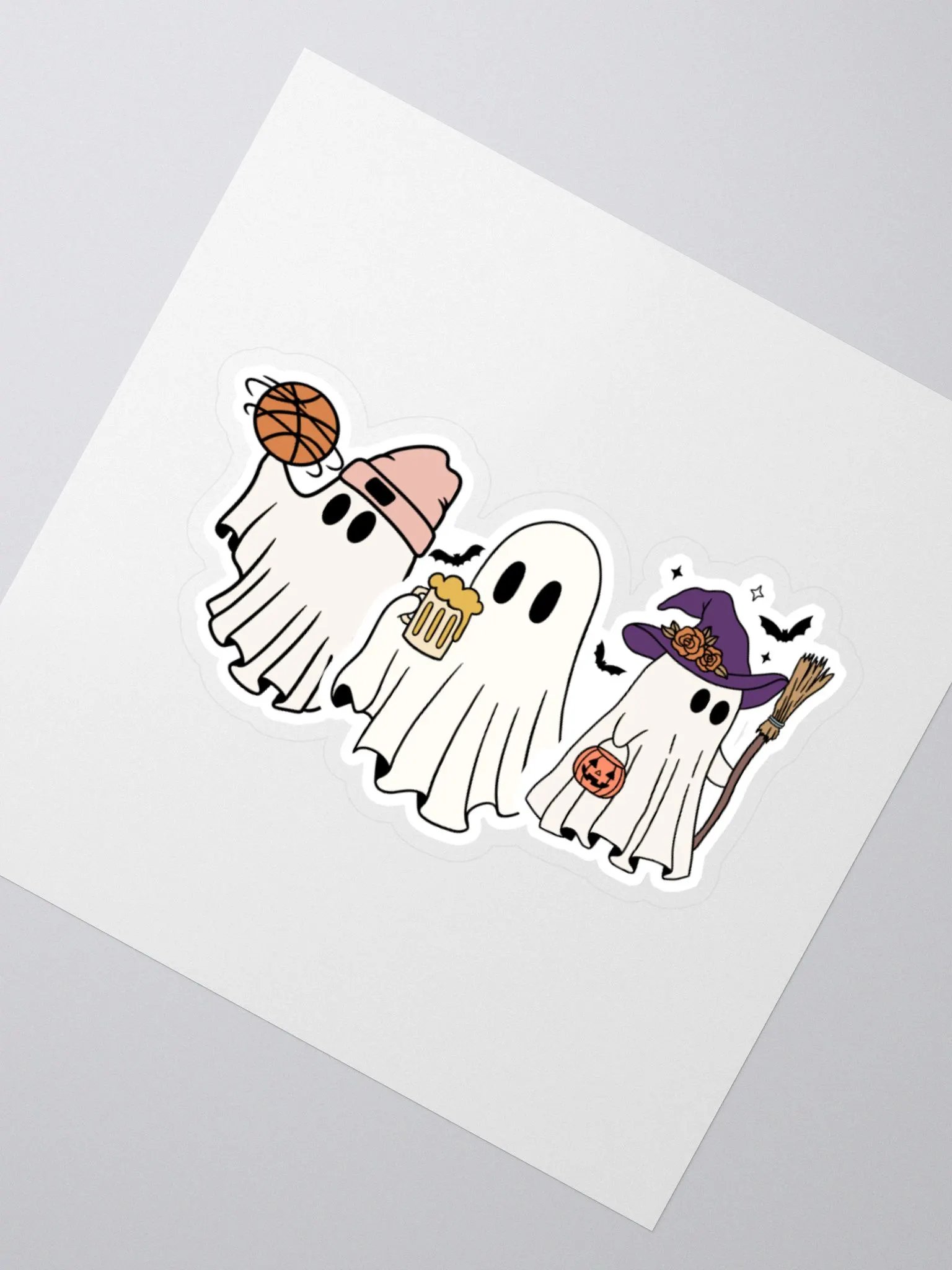 Spooky Ghost Squad Sticker – Fun Halloween Vibes product image (2)