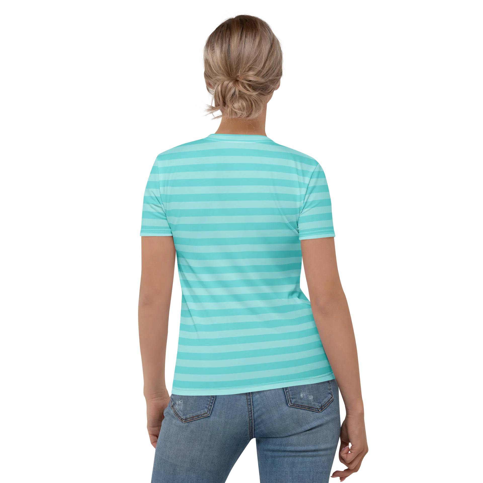 Turquoise Stripped Lips Designer Tee product image (2)
