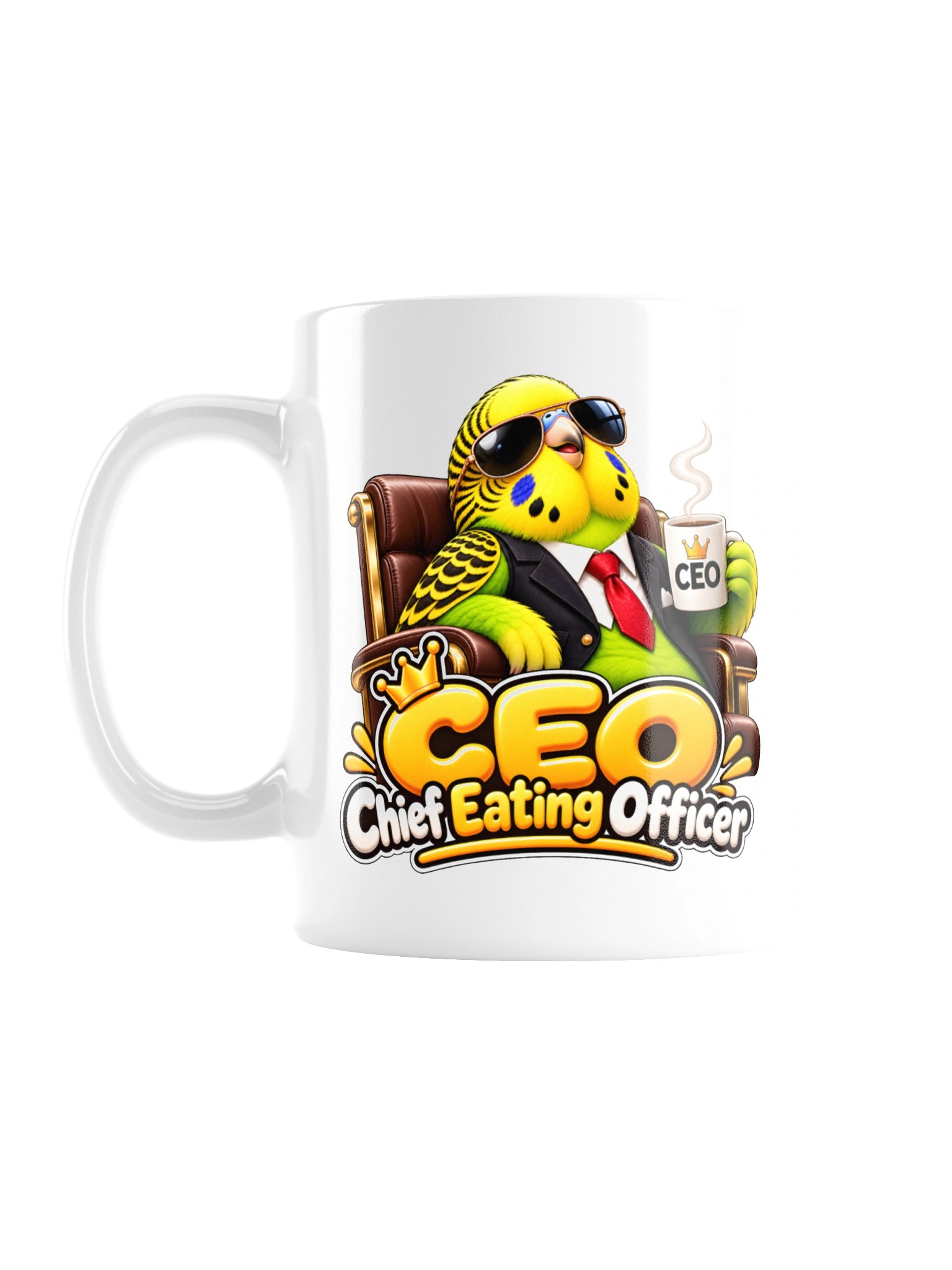 CEO – Chief Eating Officer | Funny Budgie Mug product image (3)