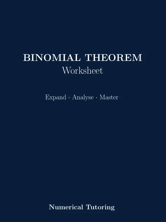 Binomial Theorem Worksheet product image (1)