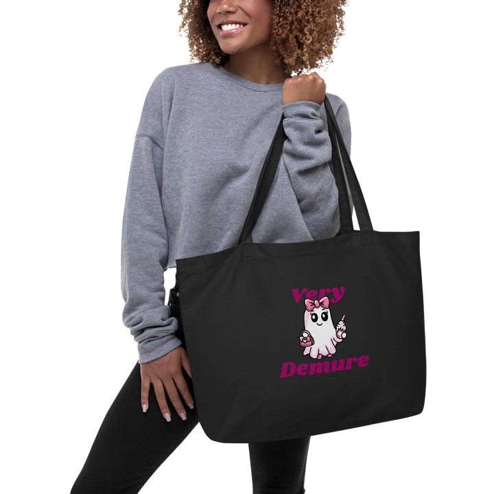 Very Demure Cute Ghost Organic Cotton Tote product image (2)