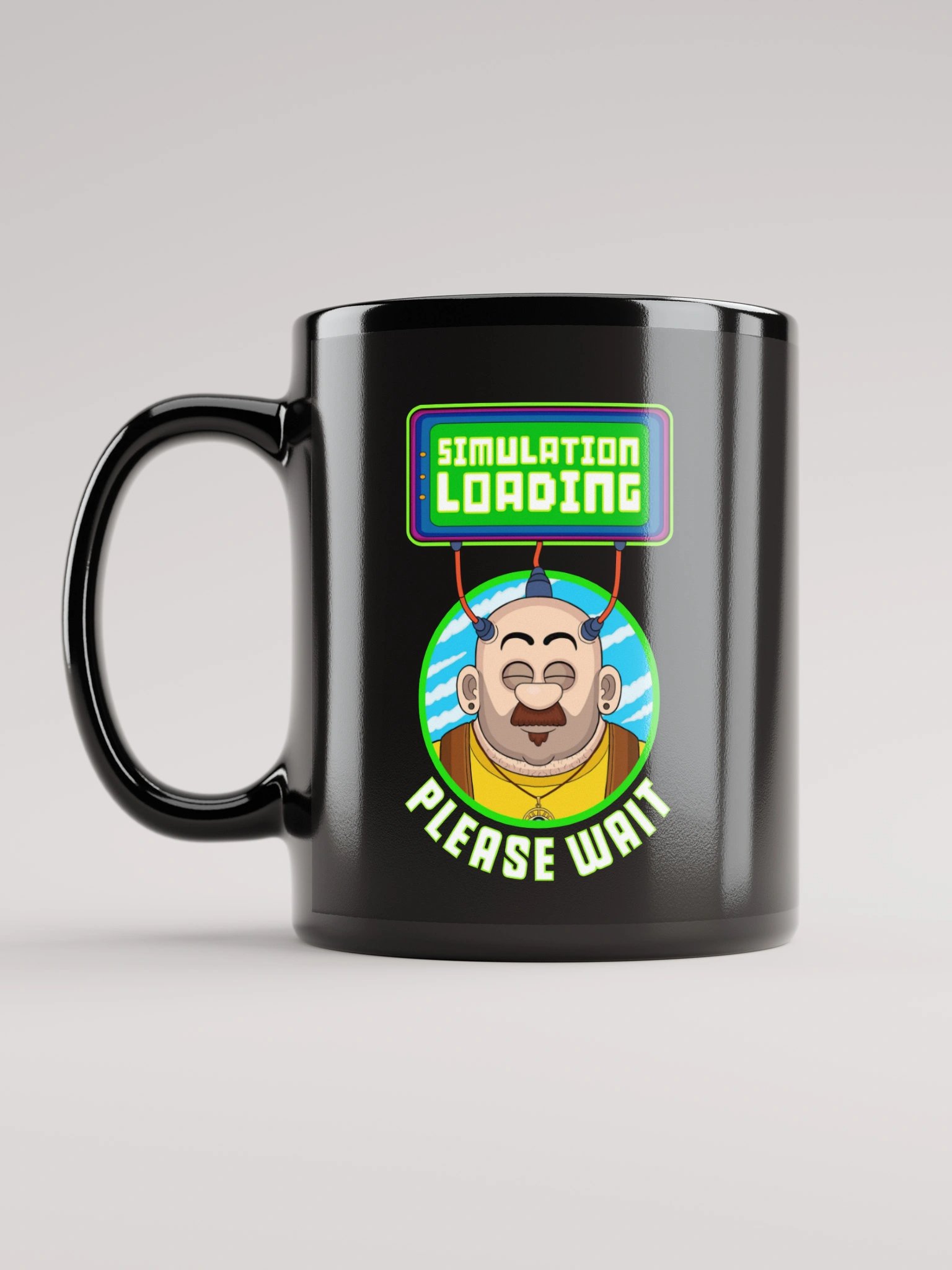 Simulation Loading - Black Glossy Mug product image (6)