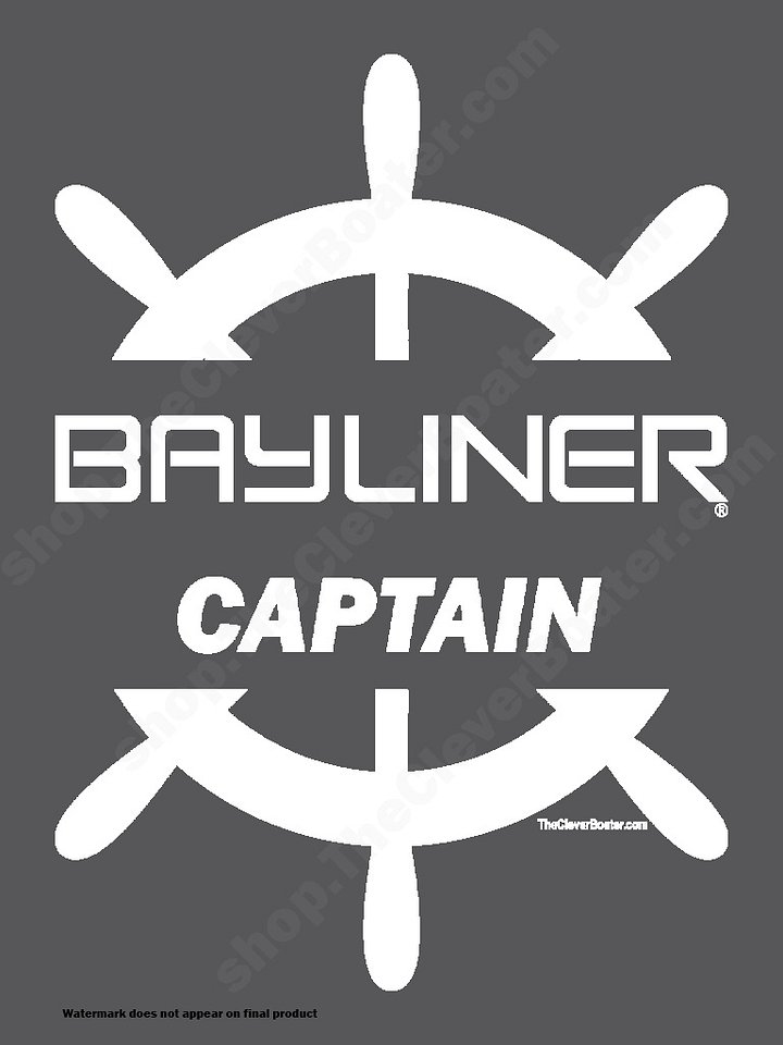 Bayliner Captain - T-Shirt - Dark Shirt w/White Logo product image (2)